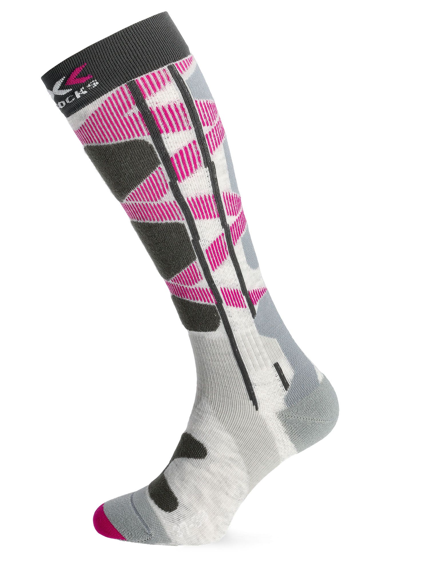 Ženske smučarske nogavice X-Socks Ski Control 4.0 - grey melange/charcoal