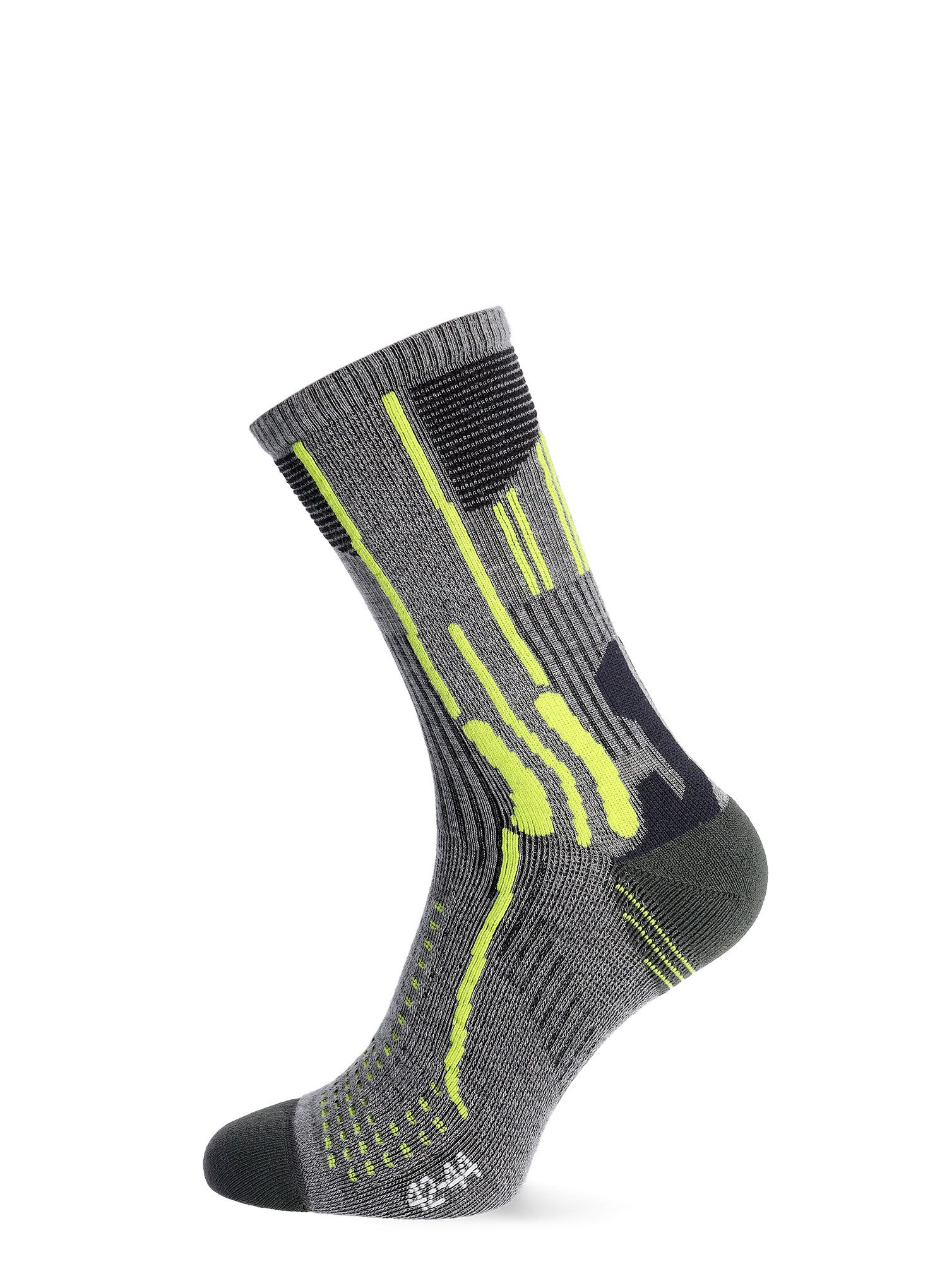Pohodne nogavice X-Socks Effektor Trekking - grey melange/effektor green