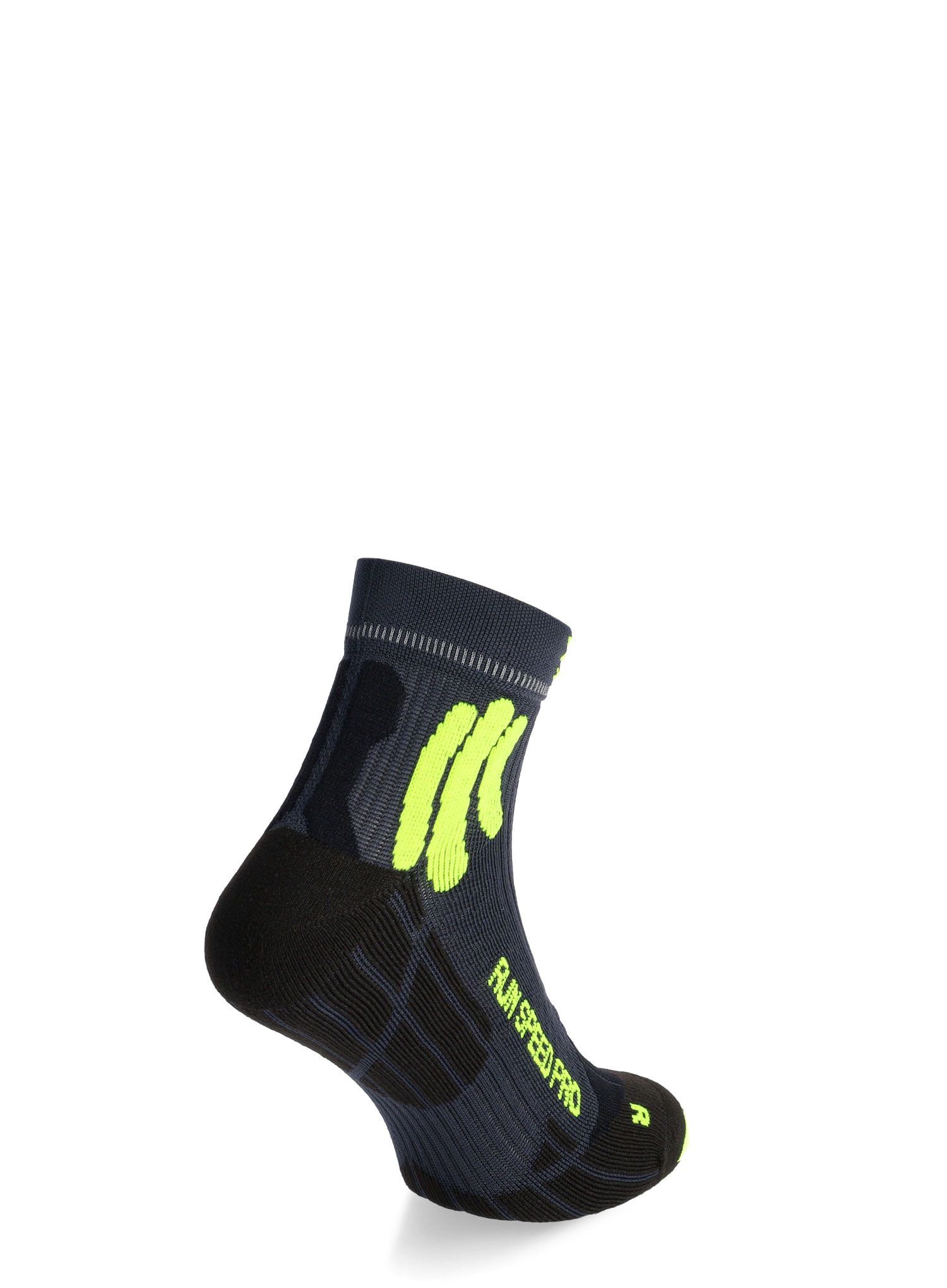 Tekaške nogavice X-Socks Run Speed Pro 4.0 - charcoal/phyton yellow/black
