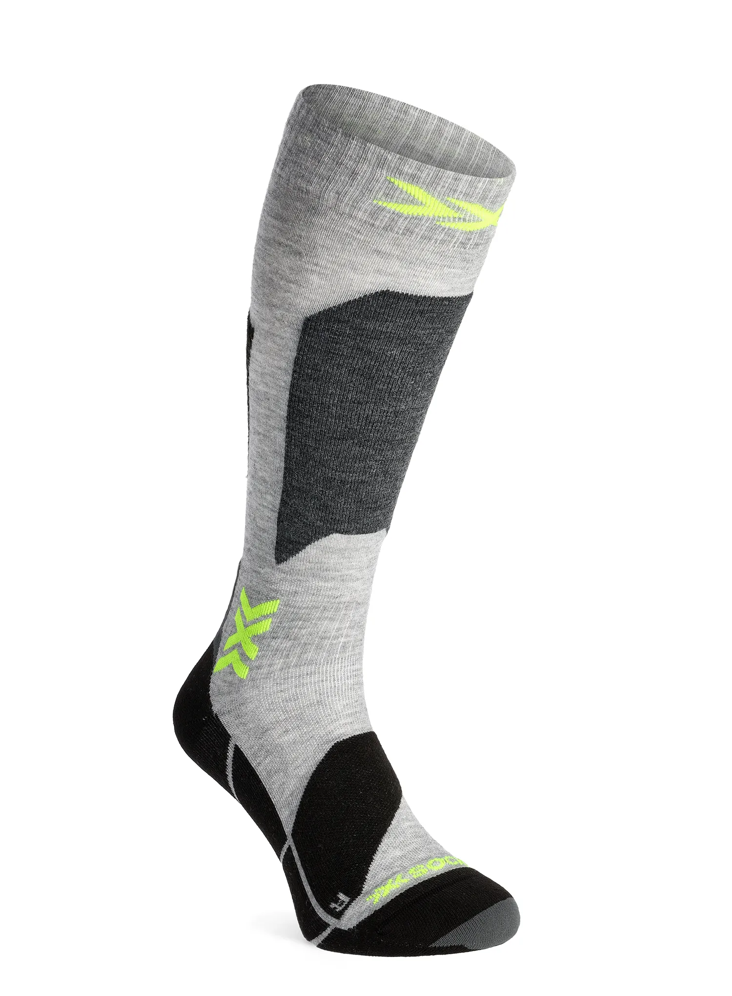 Smučarske nogavice X-Socks Ski Discover OTC - rhino grey/canary