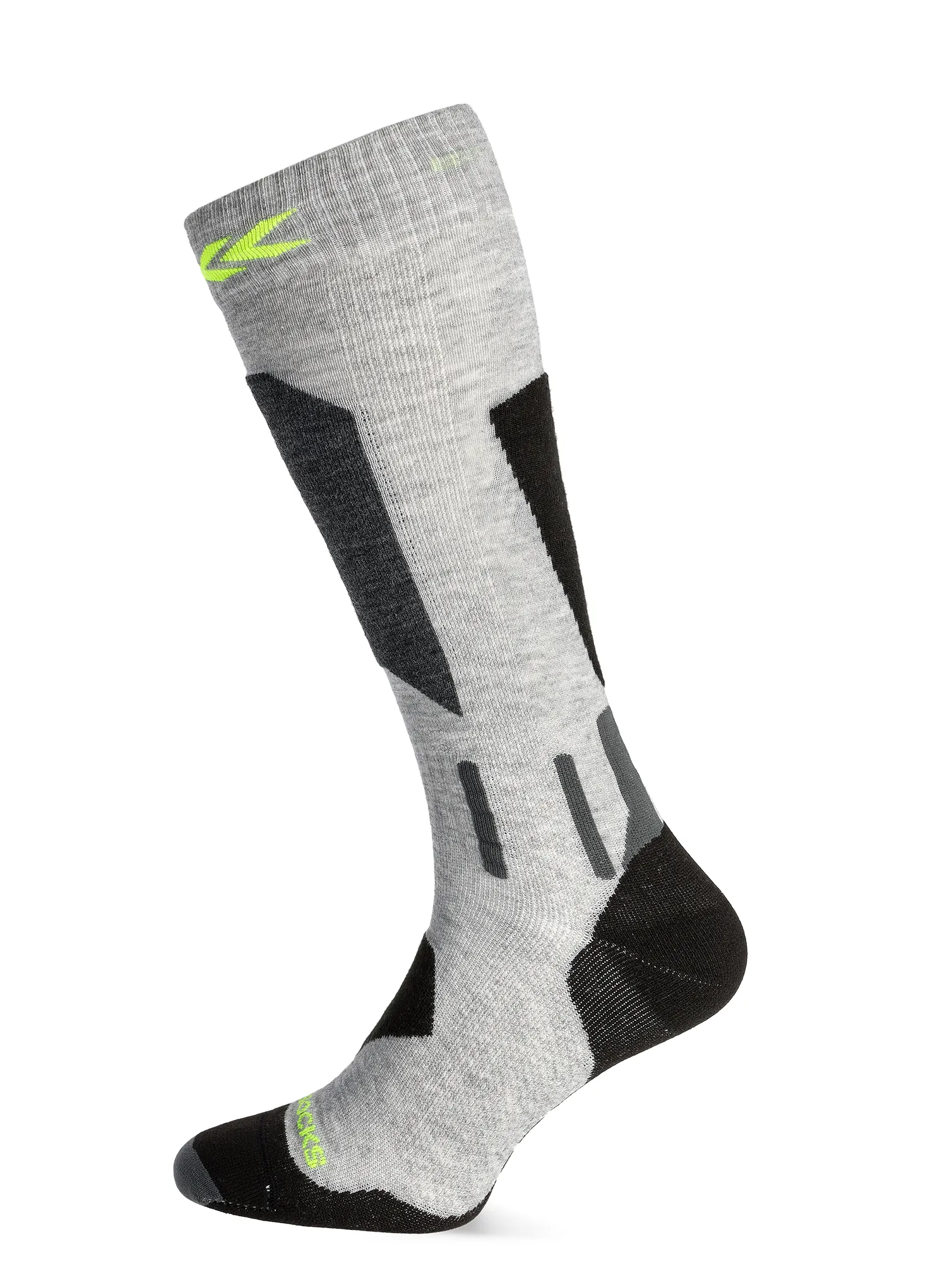 Smučarske nogavice X-Socks Ski Discover OTC - rhino grey/canary