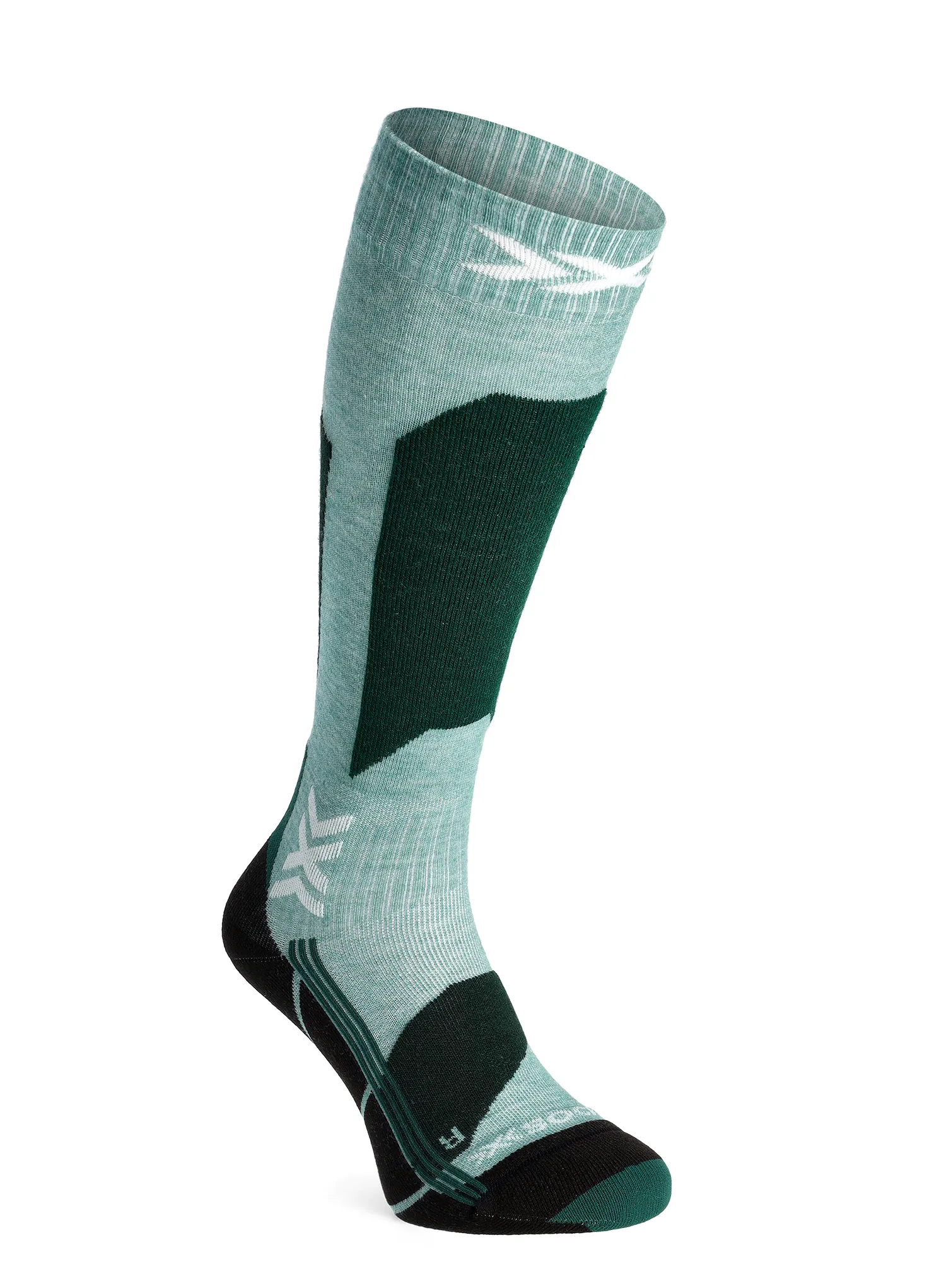 Ženske smučarske nogavice X-Socks Ski Discover OTC - sage green/english lawn