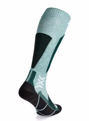 Ženske smučarske nogavice X-Socks Ski Discover OTC - sage green/english lawn