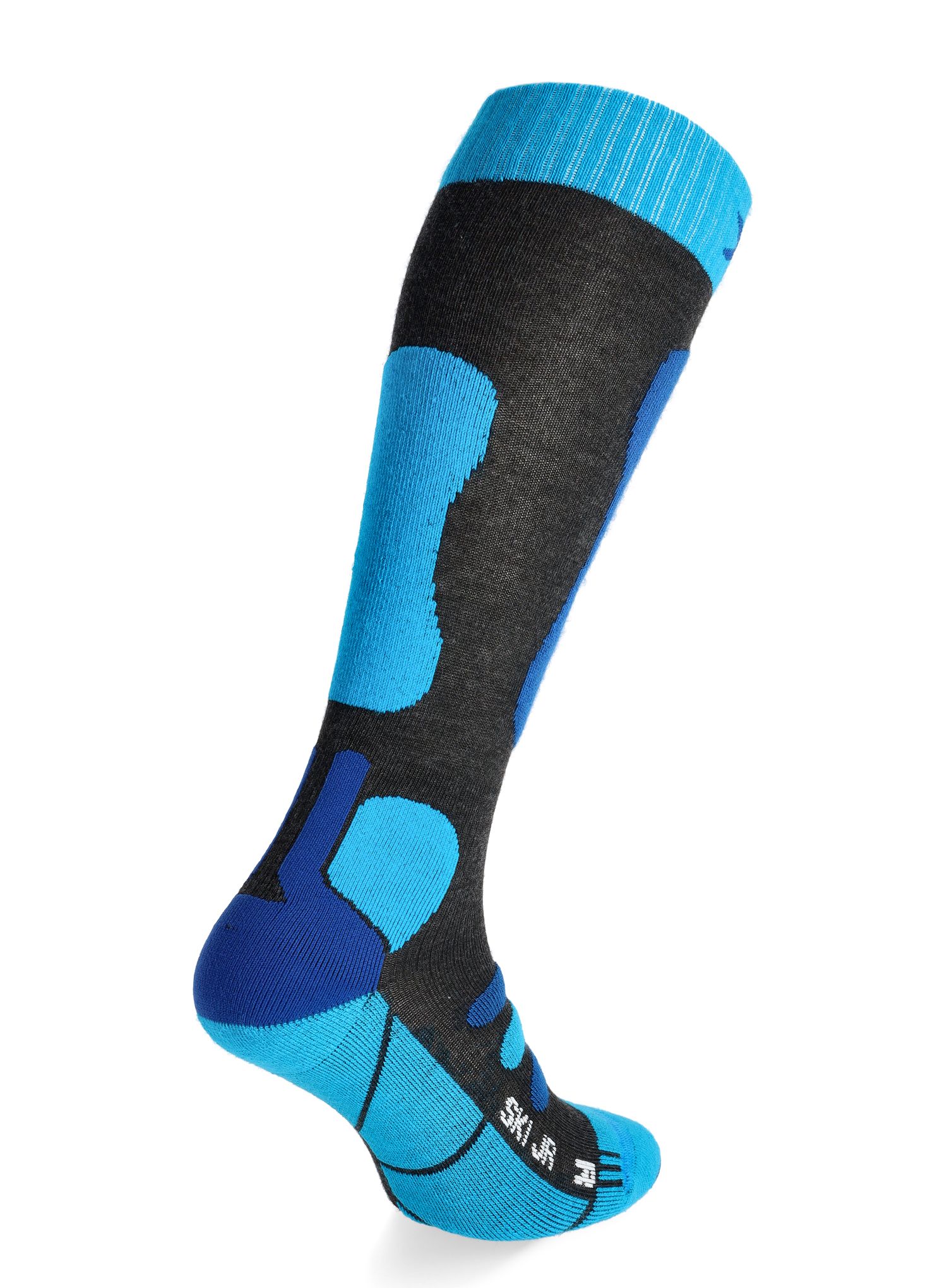 Smučarske nogavice X-Socks Ski JR 4.0 - anthracite melange/blue