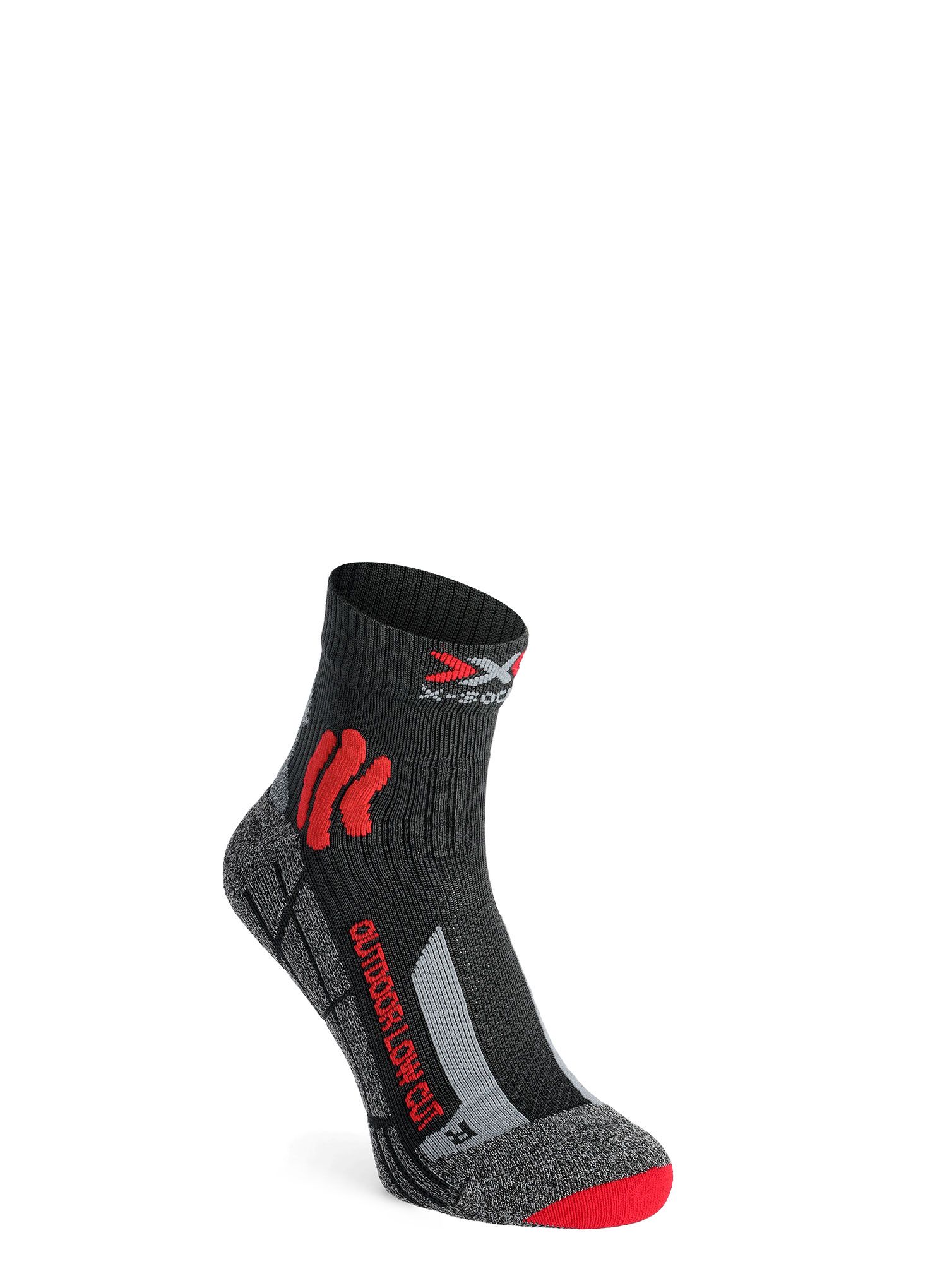 Pohodne nogavice X-Socks Trek Outdoor Low Cut - anthracite/red
