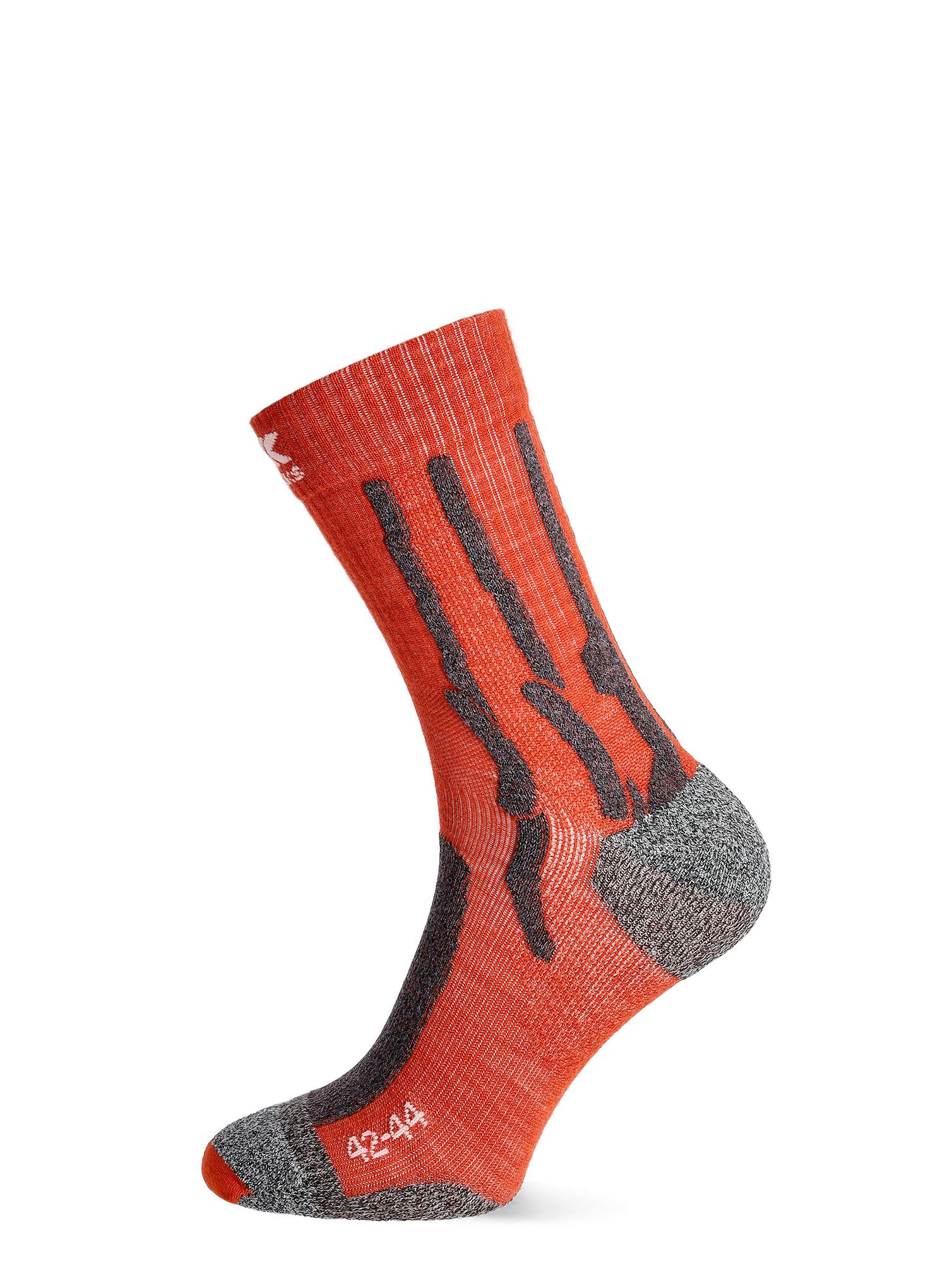 Pohodne nogavice X-Socks Trek Silver - crimson red/dolomite grey