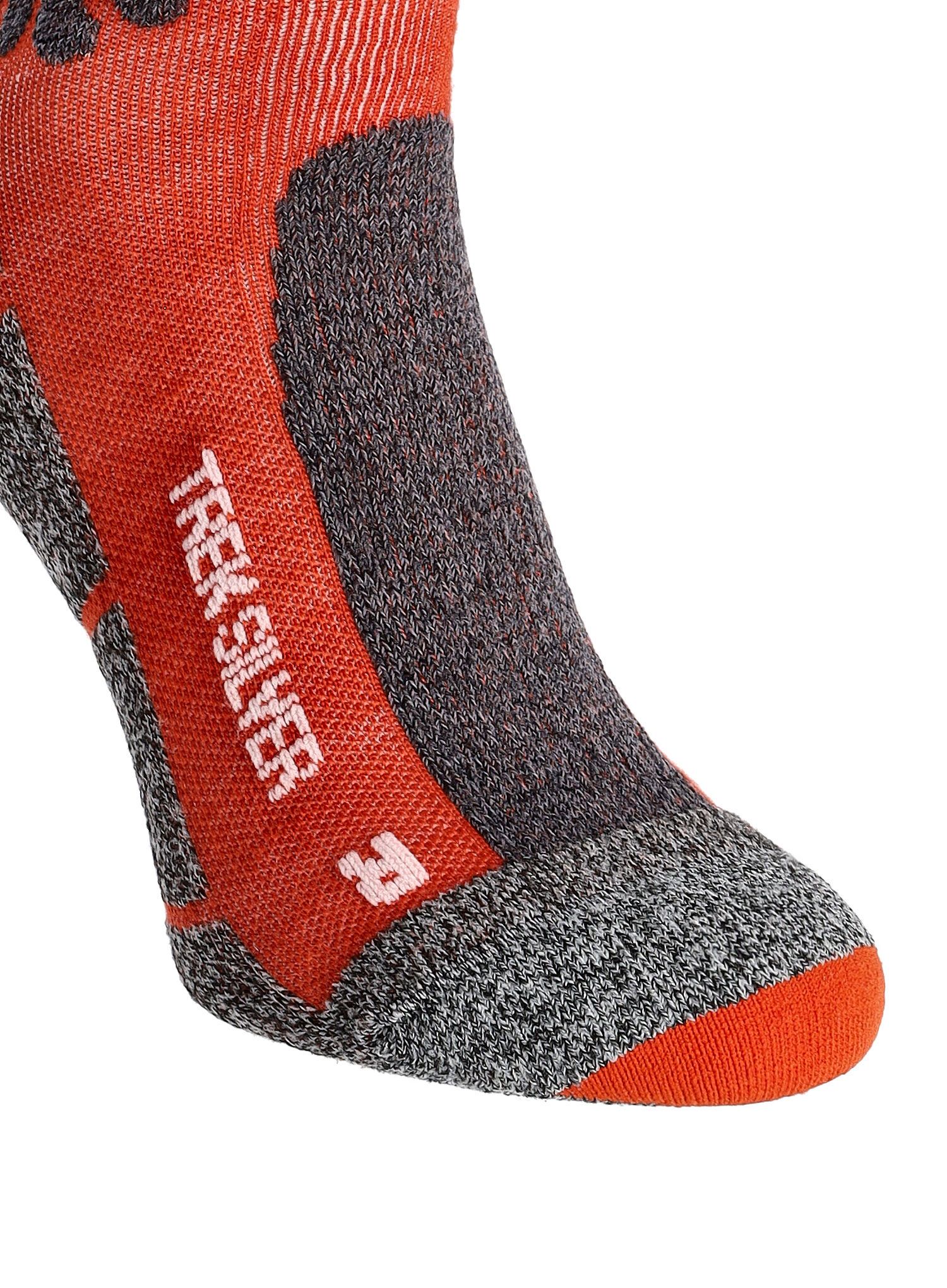 Pohodne nogavice X-Socks Trek Silver - crimson red/dolomite grey