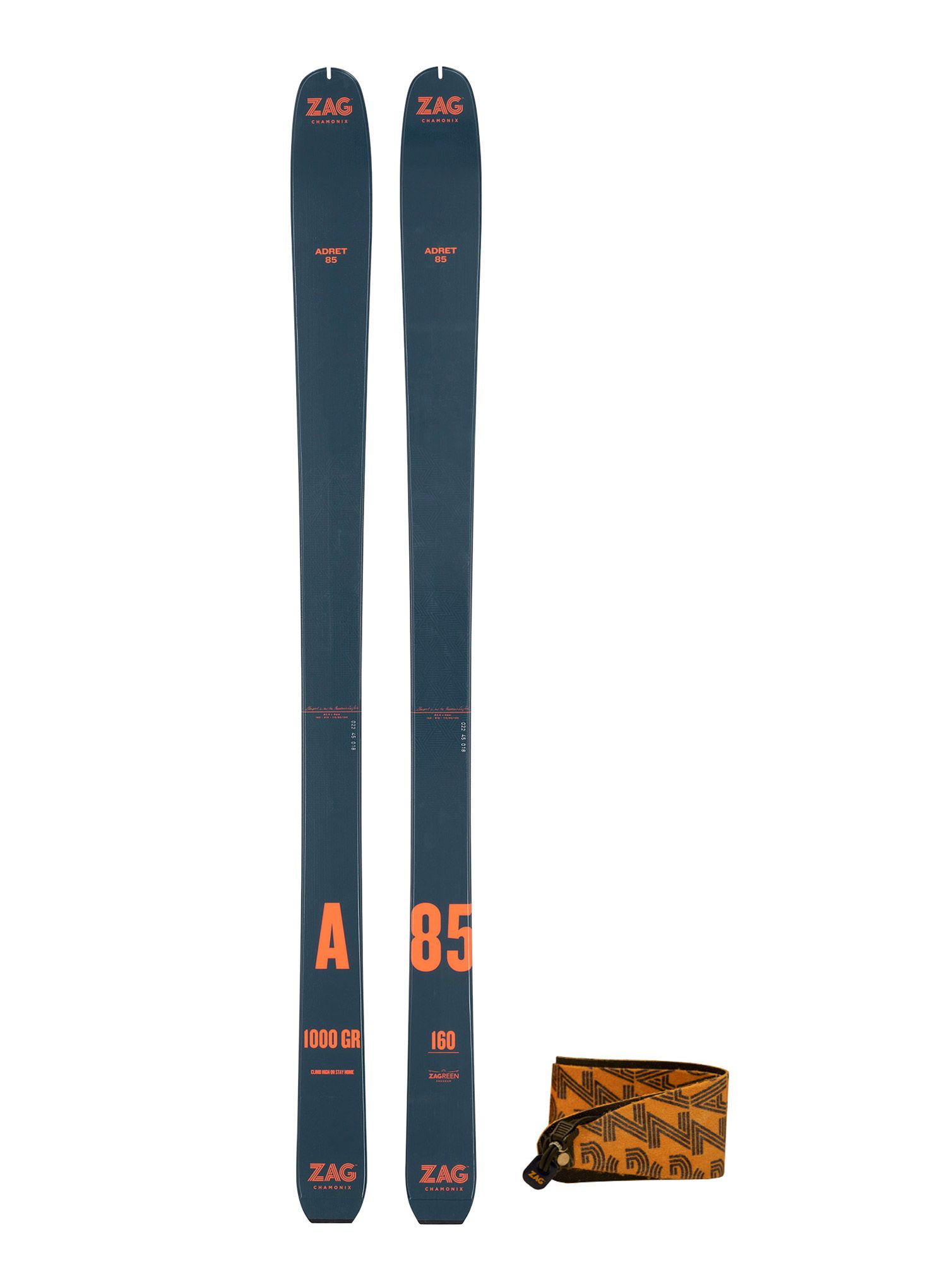 Turne smuči komplet ZAG Adret 85 Lady - grey/orange