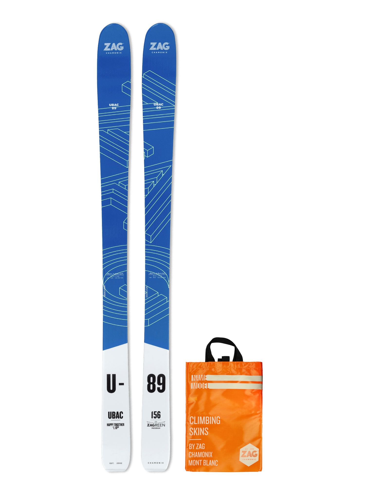 Turne smuči komplet ZAG UBAC 89 Lady - blue/white