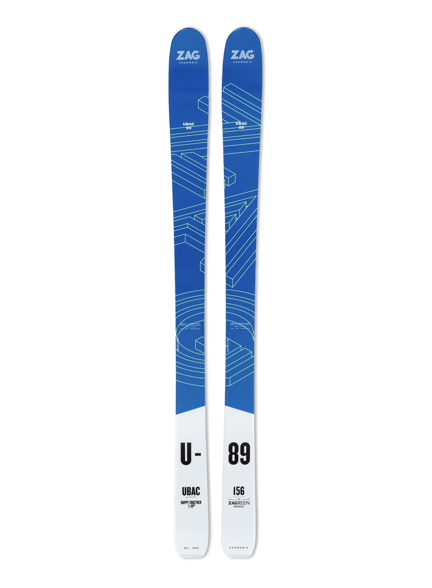 Turne smuči komplet ZAG UBAC 89 Lady - blue/white