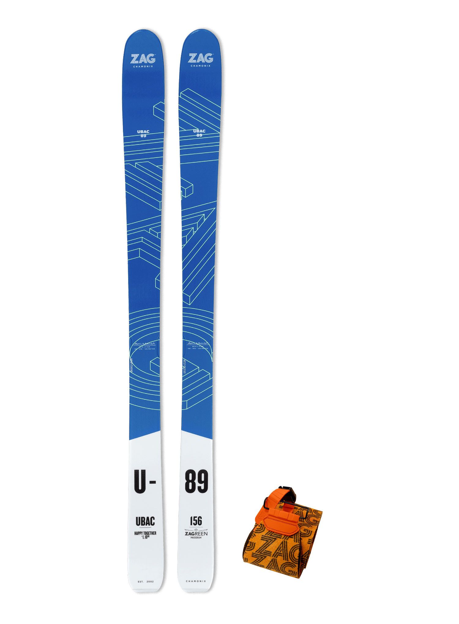 Turne smuči komplet ZAG UBAC 89 Lady - blue/white