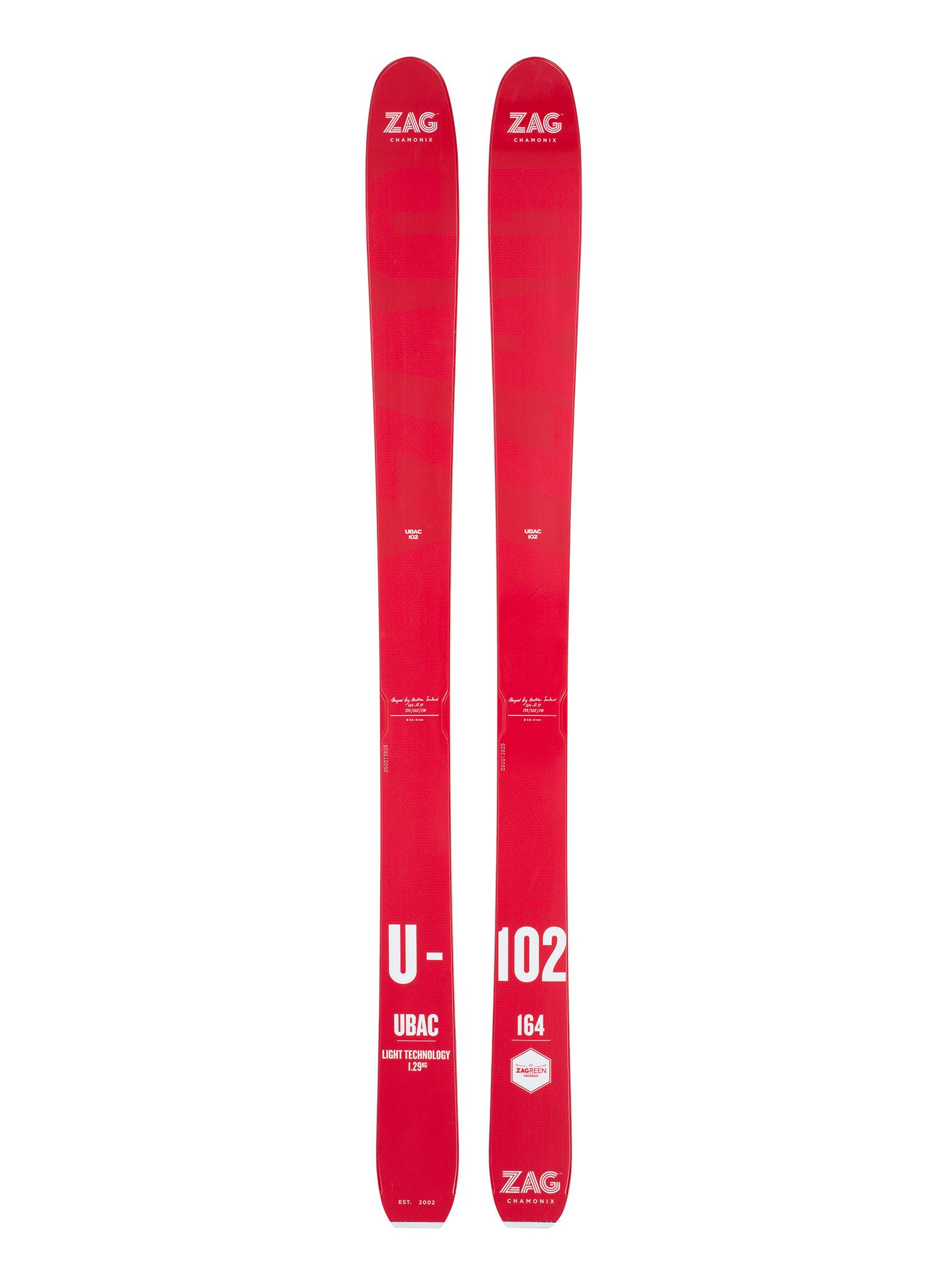 Turne smuči komplet ZAG Ubac 102 Lady - red/white