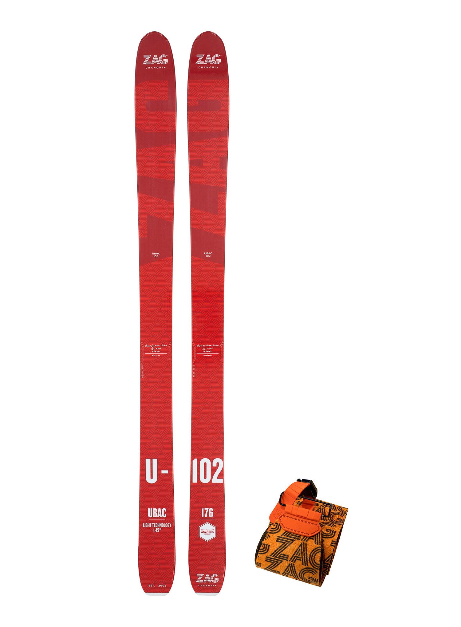 Turne smuči komplet ZAG Ubac 102 - red/white