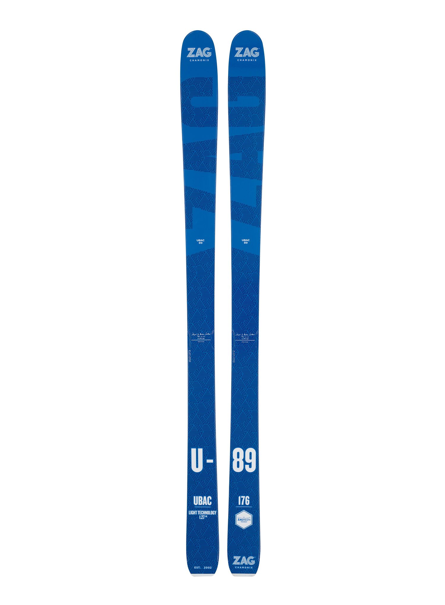 Turne smuči komplet ZAG Ubac 89 - blue/white