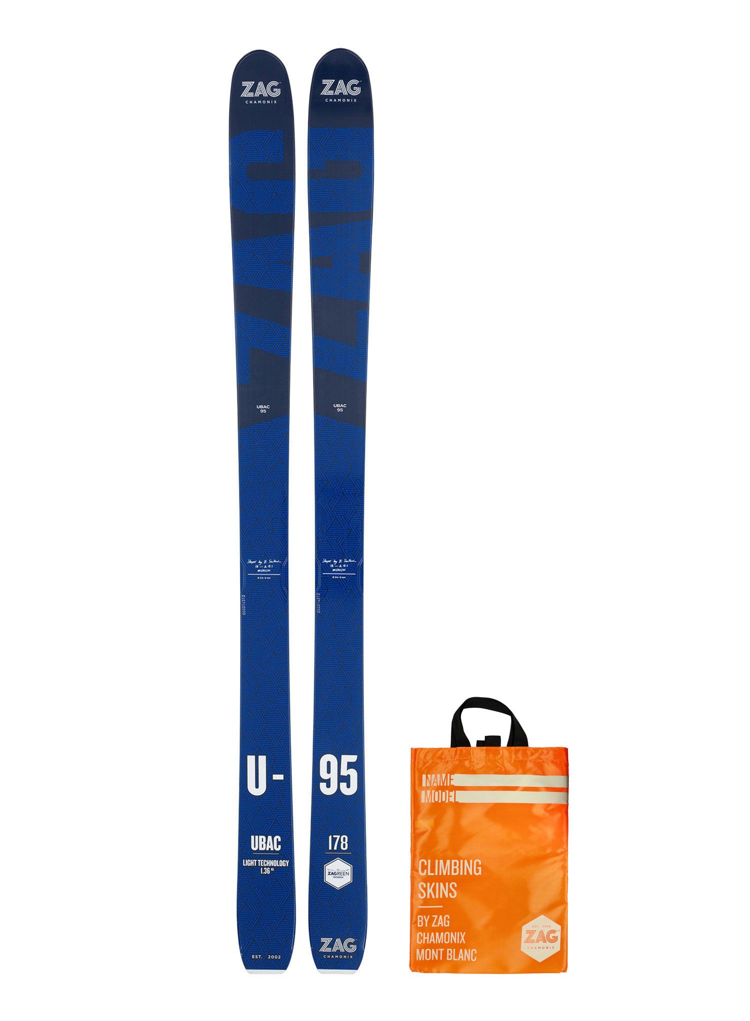Turne smuči komplet ZAG Ubac 95 - dark blue/white