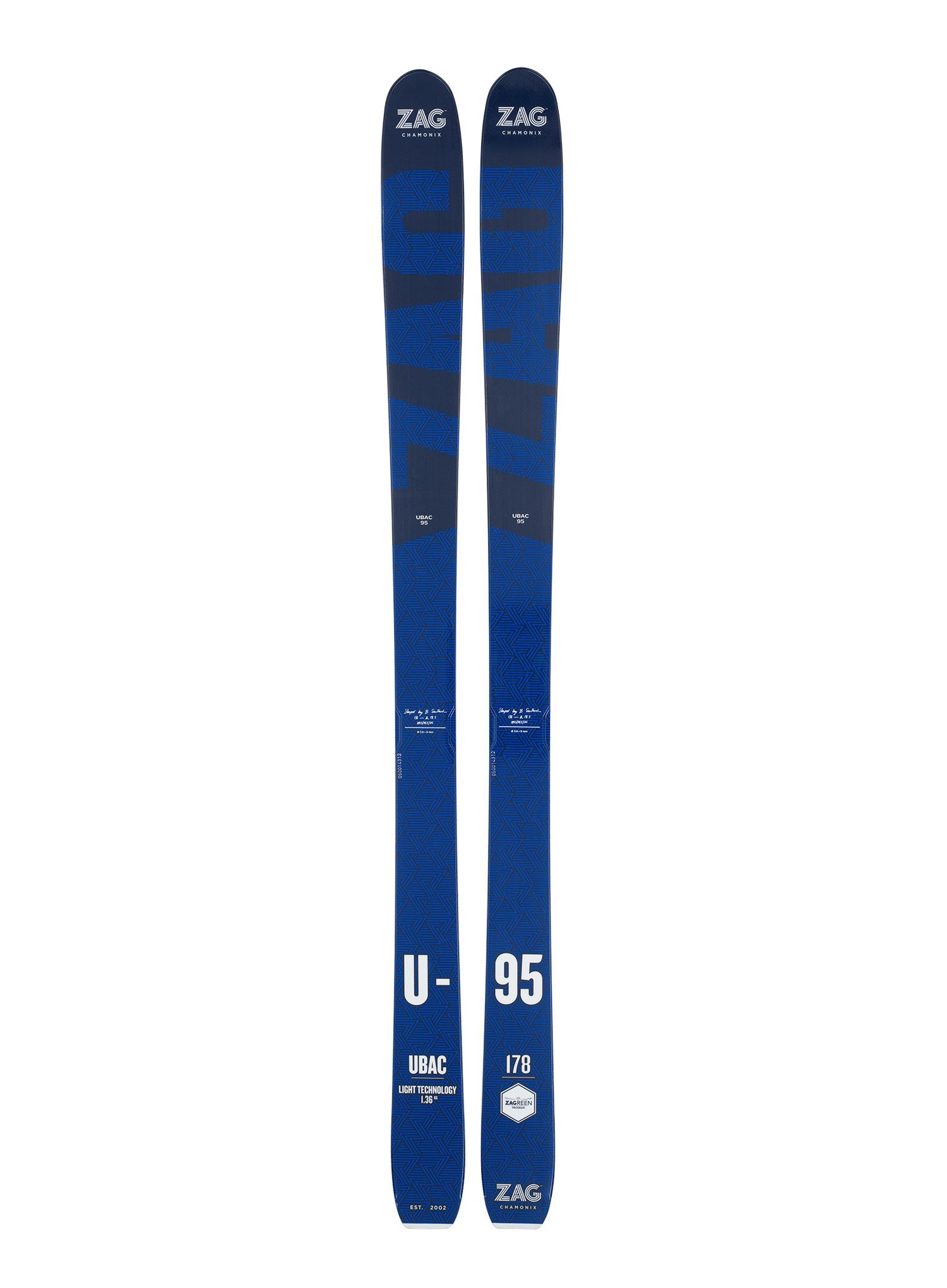 Turne smuči komplet ZAG Ubac 95 - dark blue/white