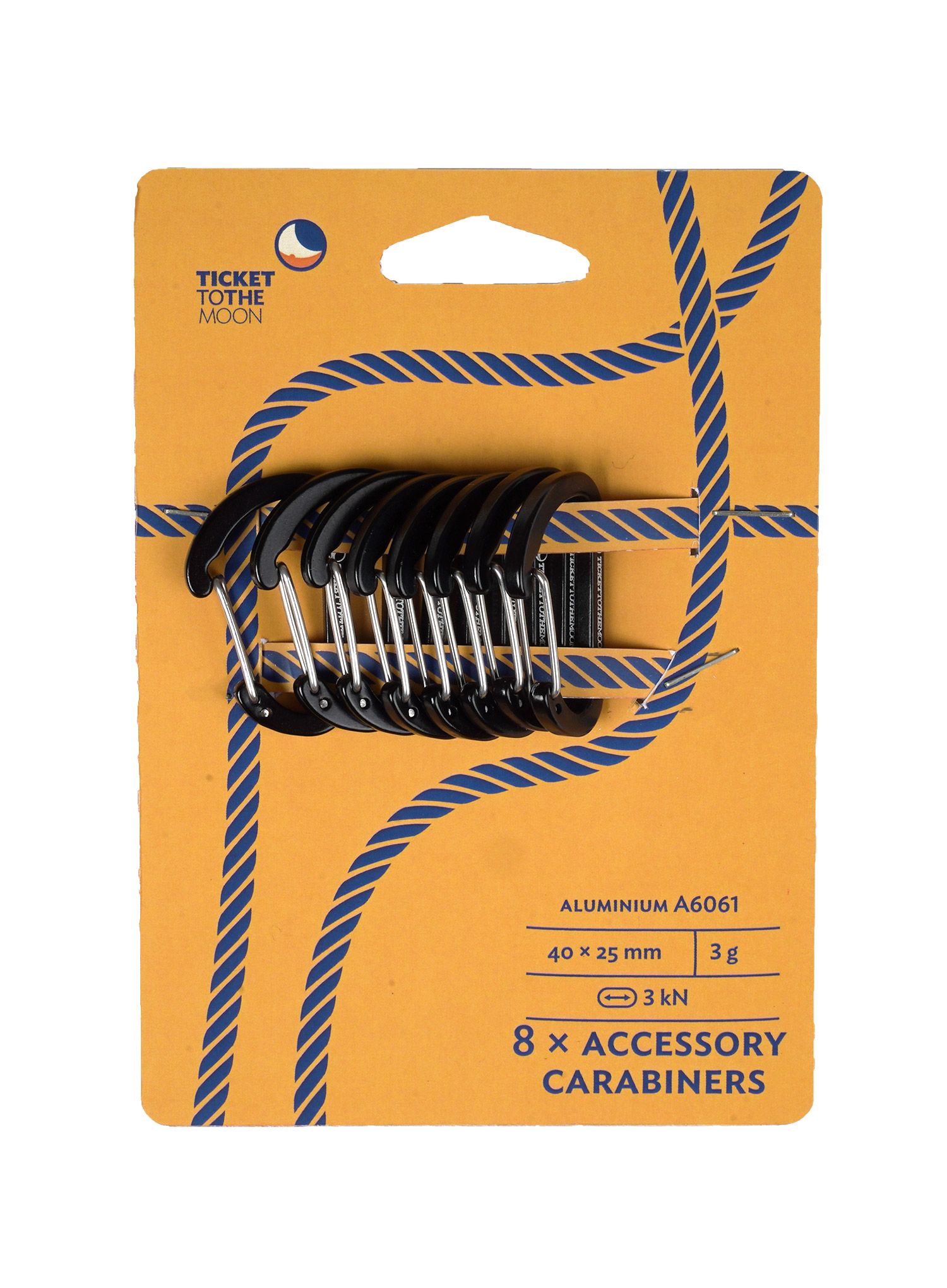 Komplet vponk Ticket To The Moon Accessory Carabiner 8-pack