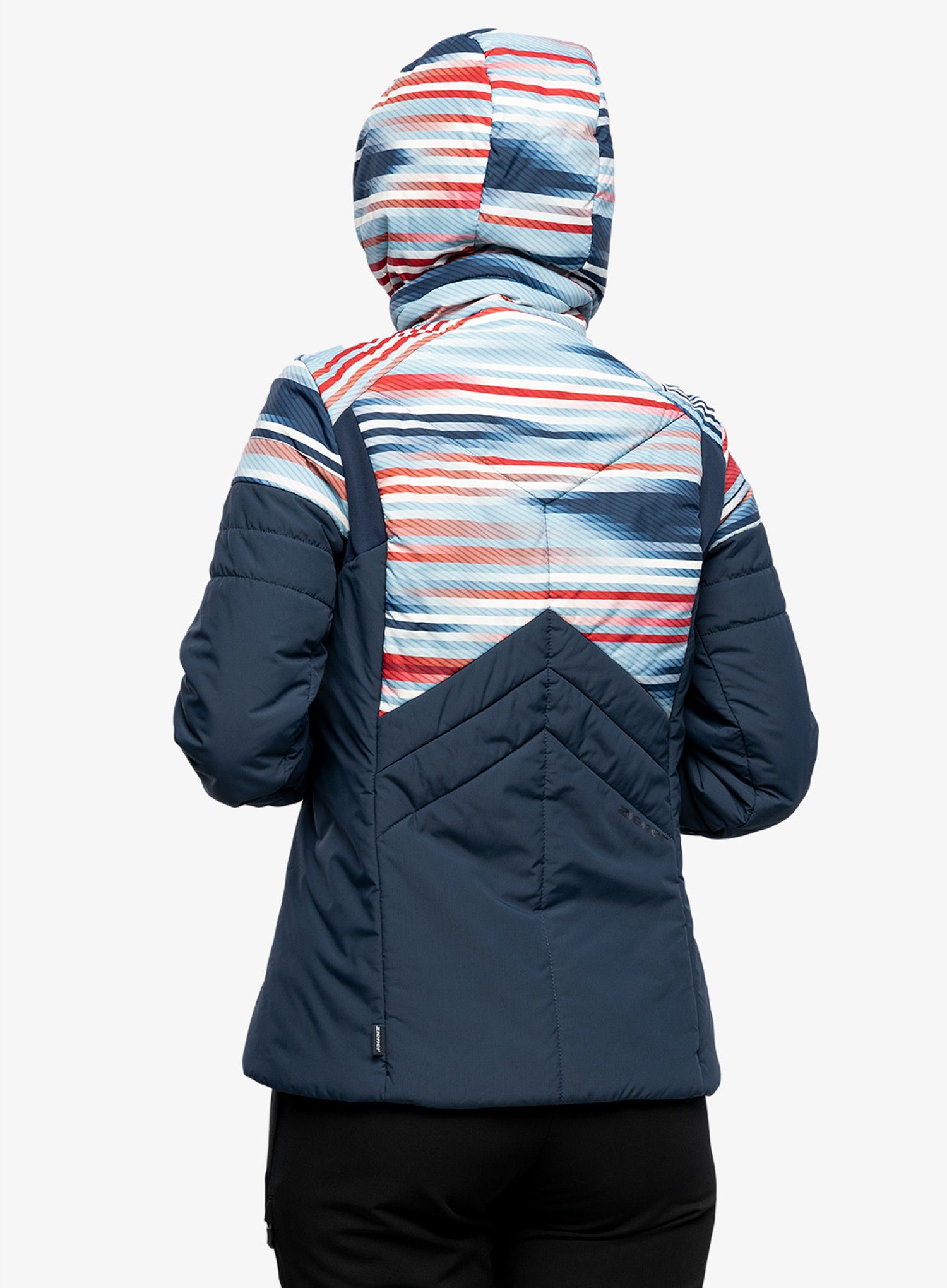 Ženska hibridna jakna Ziener Nafalda - dark navy stripe
