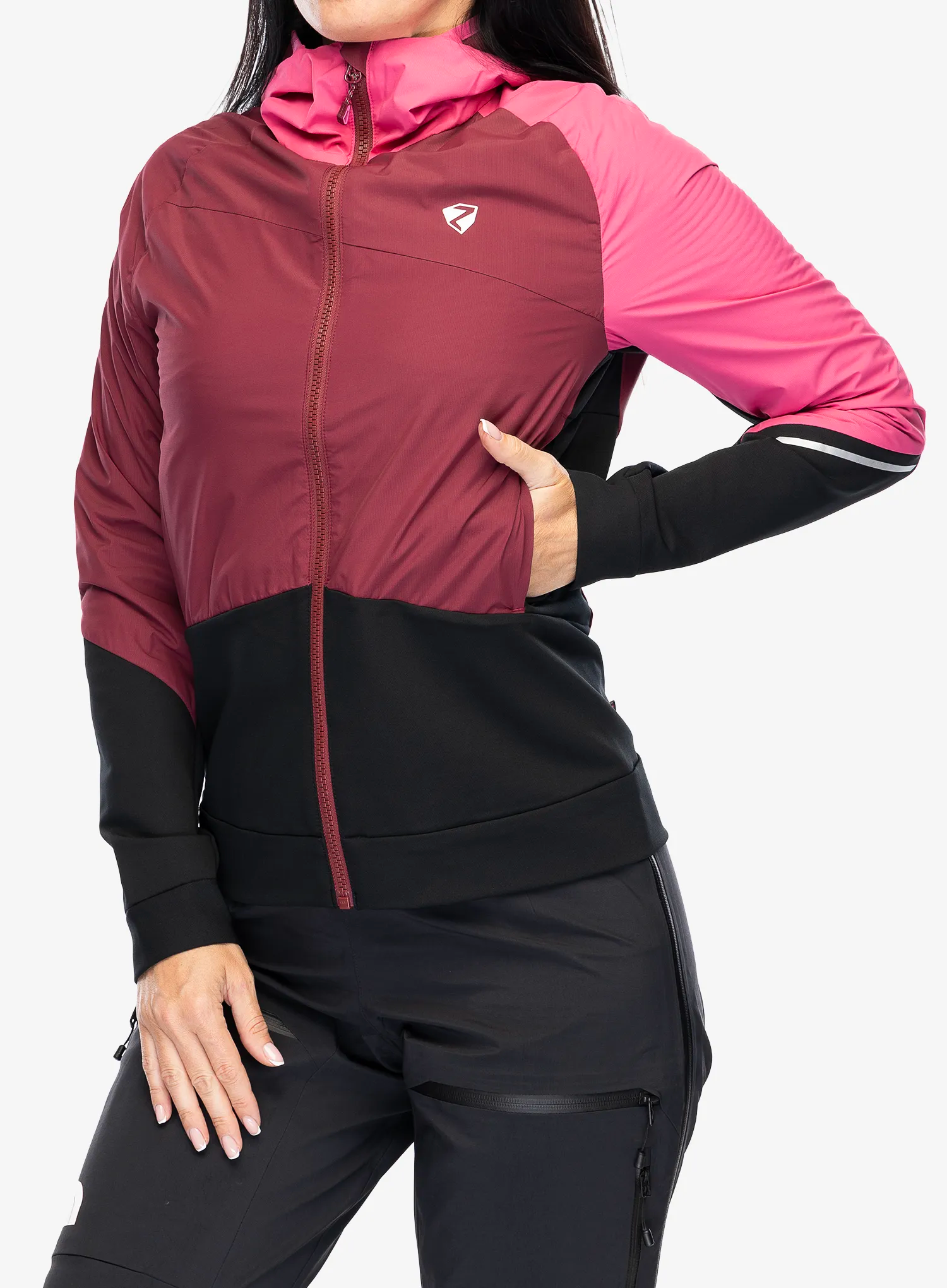 Ženska softshell jakna Ziener Nakima - black/berry