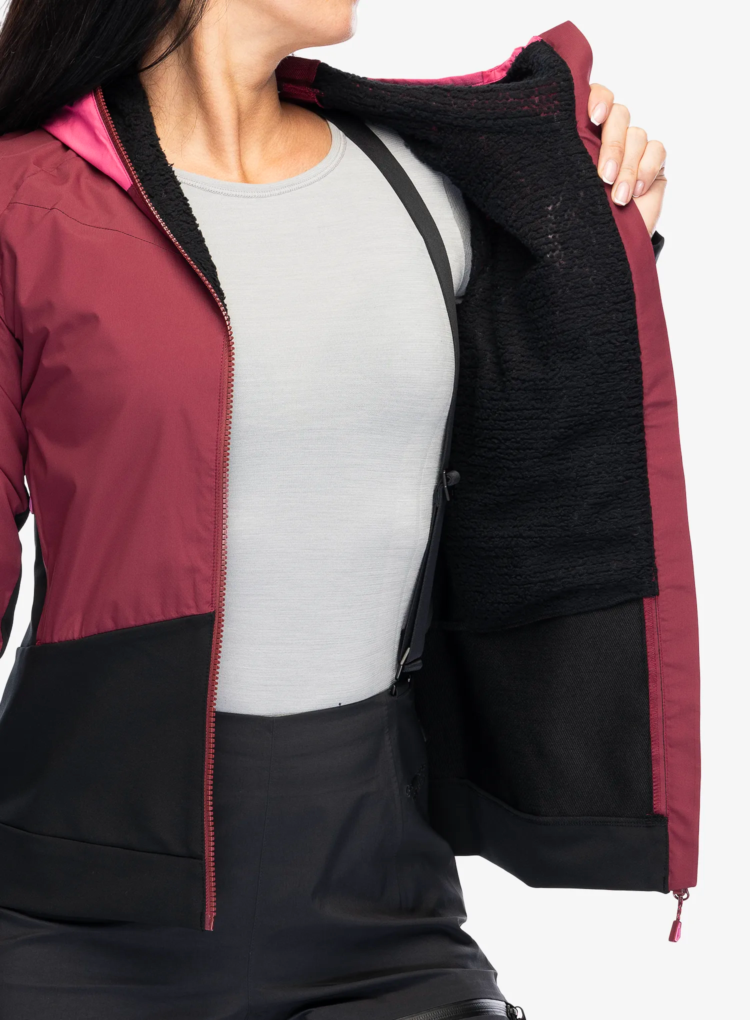 Ženska softshell jakna Ziener Nakima - black/berry