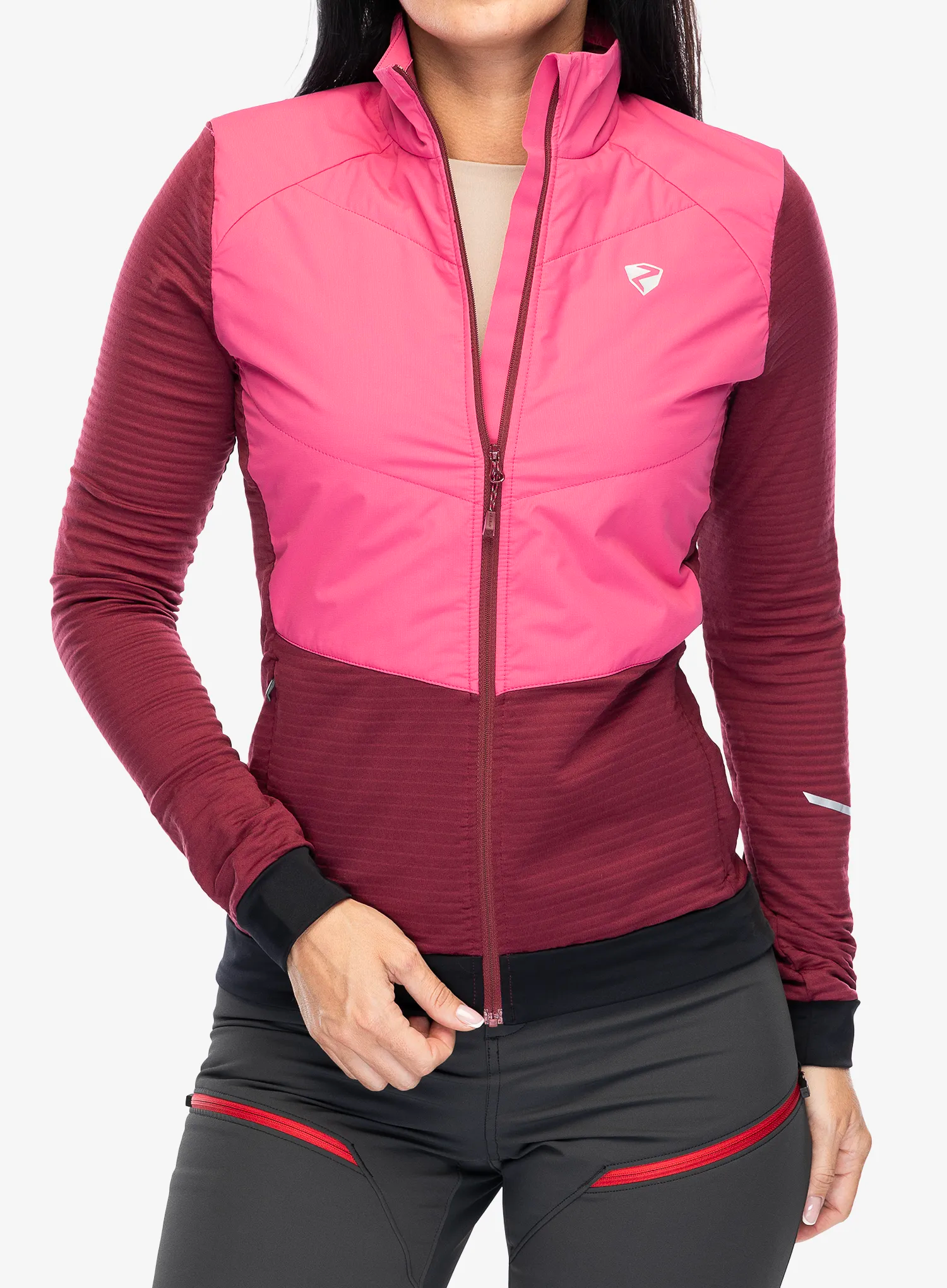 Ženska hibridna jakna Ziener Narina - polo pink