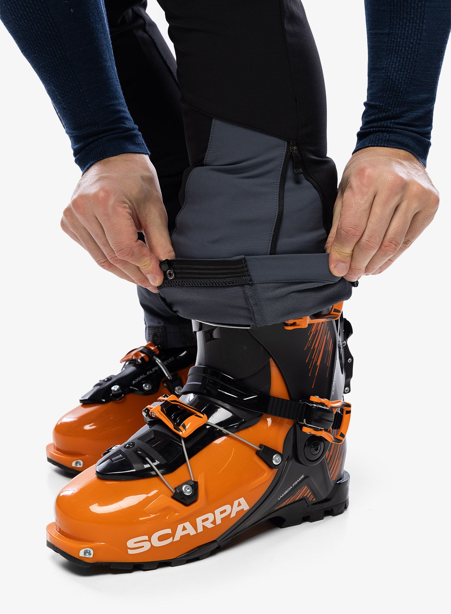 Softshell hlače Ziener Nawo - ombre/black