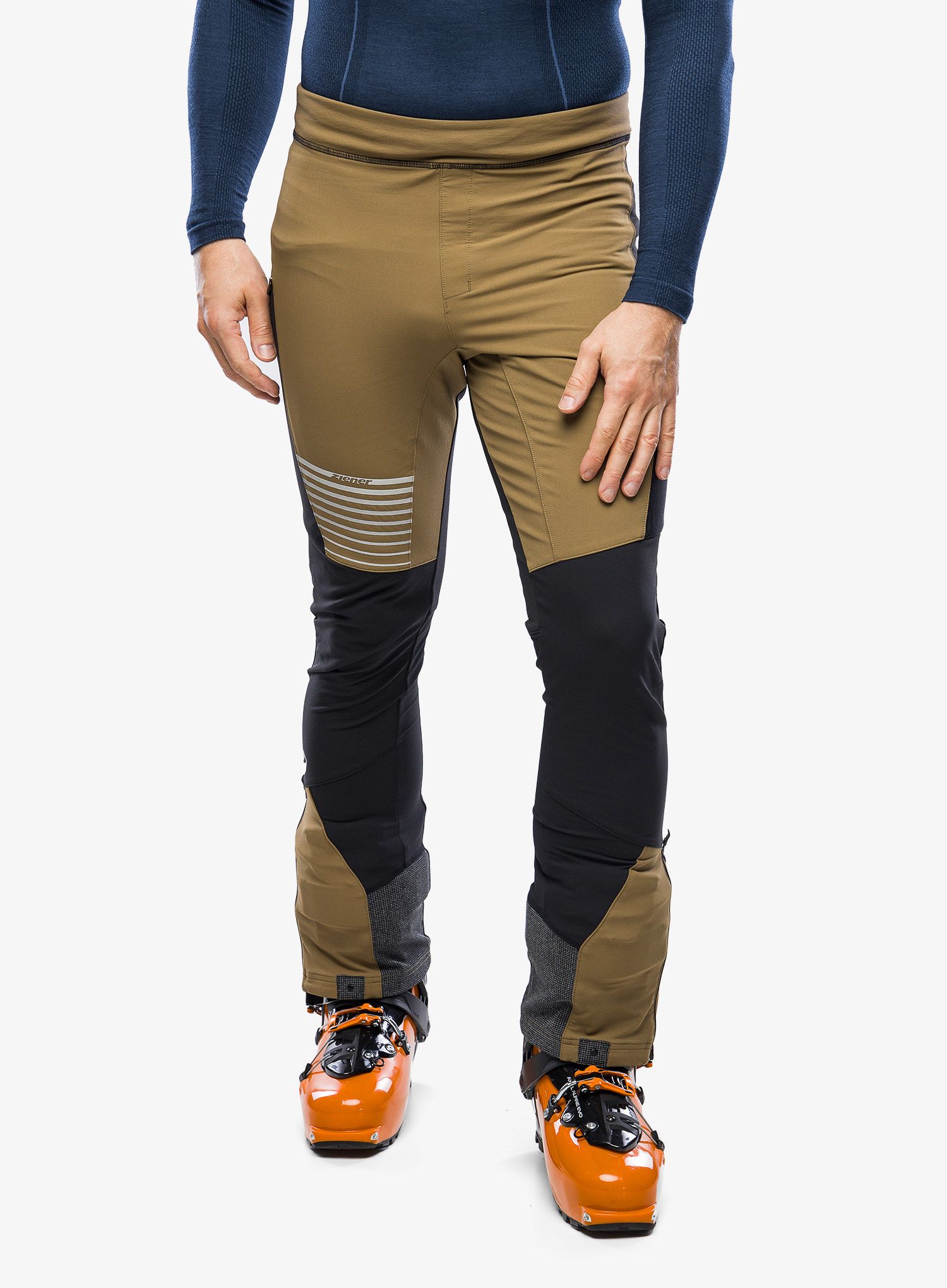Softshell hlače Ziener Nawo - walnut/black