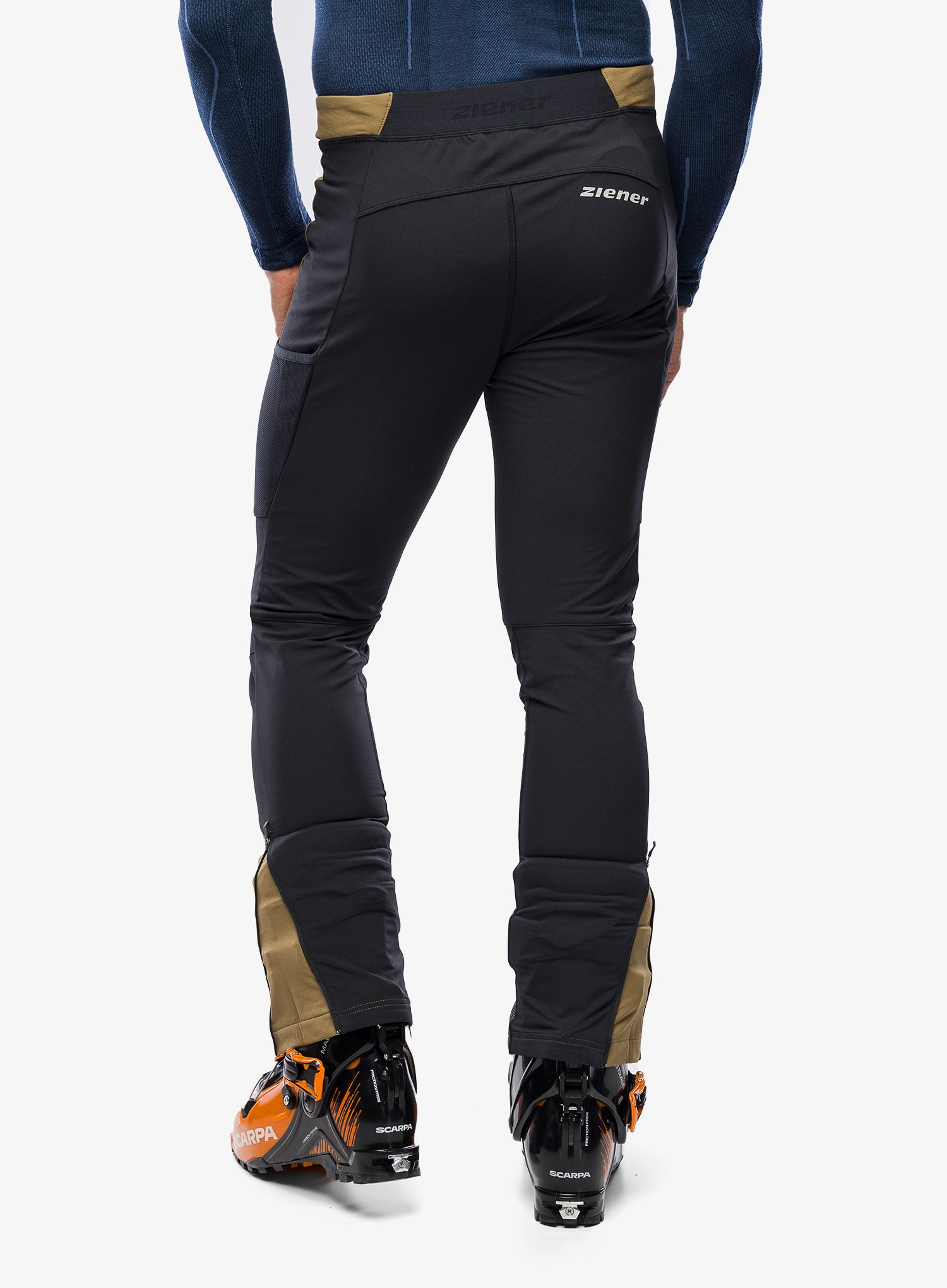 Softshell hlače Ziener Nawo - walnut/black