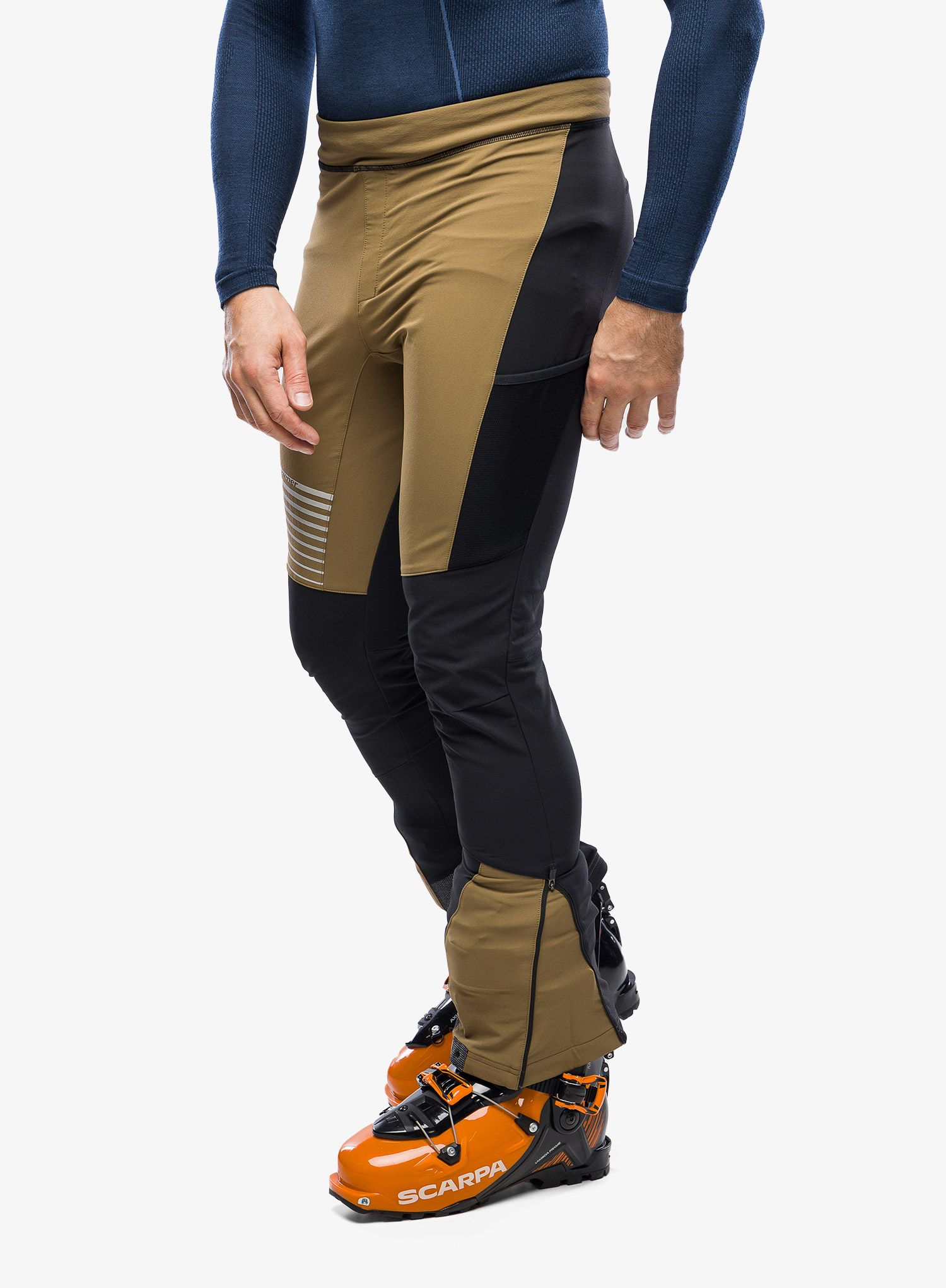Softshell hlače Ziener Nawo - walnut/black
