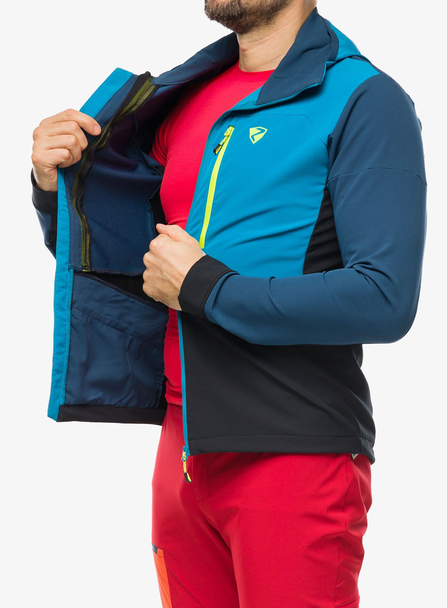 Softshell jakna Ziener Nikado - hale navy/teal crystal