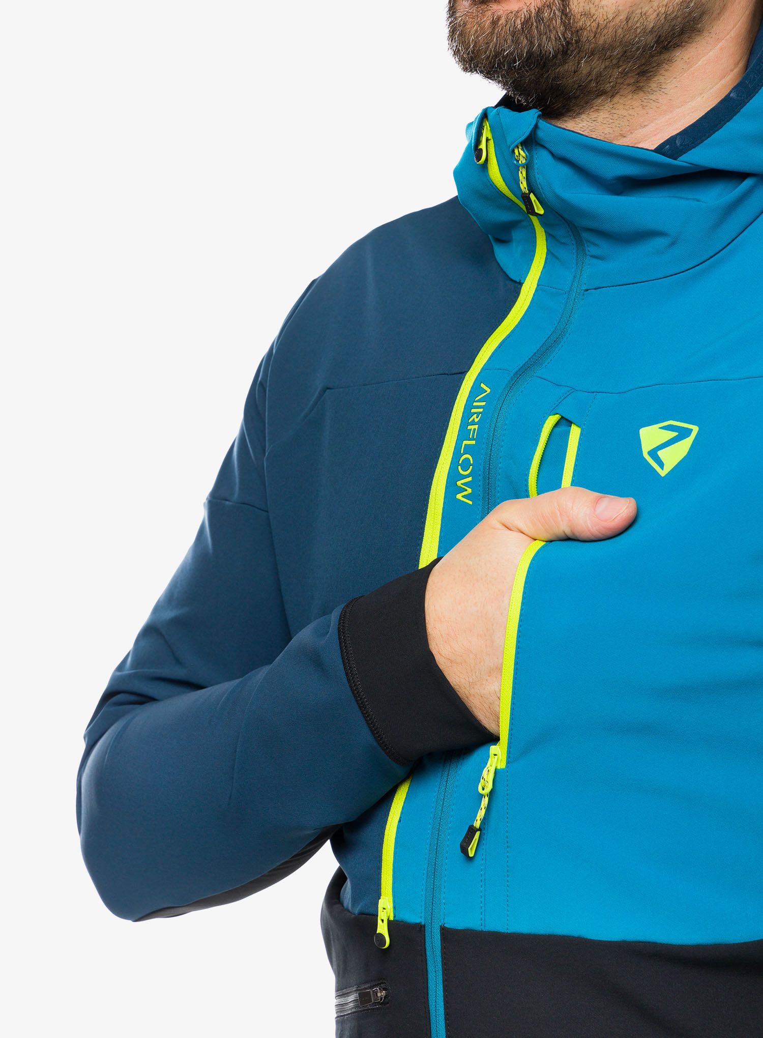 Softshell jakna Ziener Nikado - hale navy/teal crystal