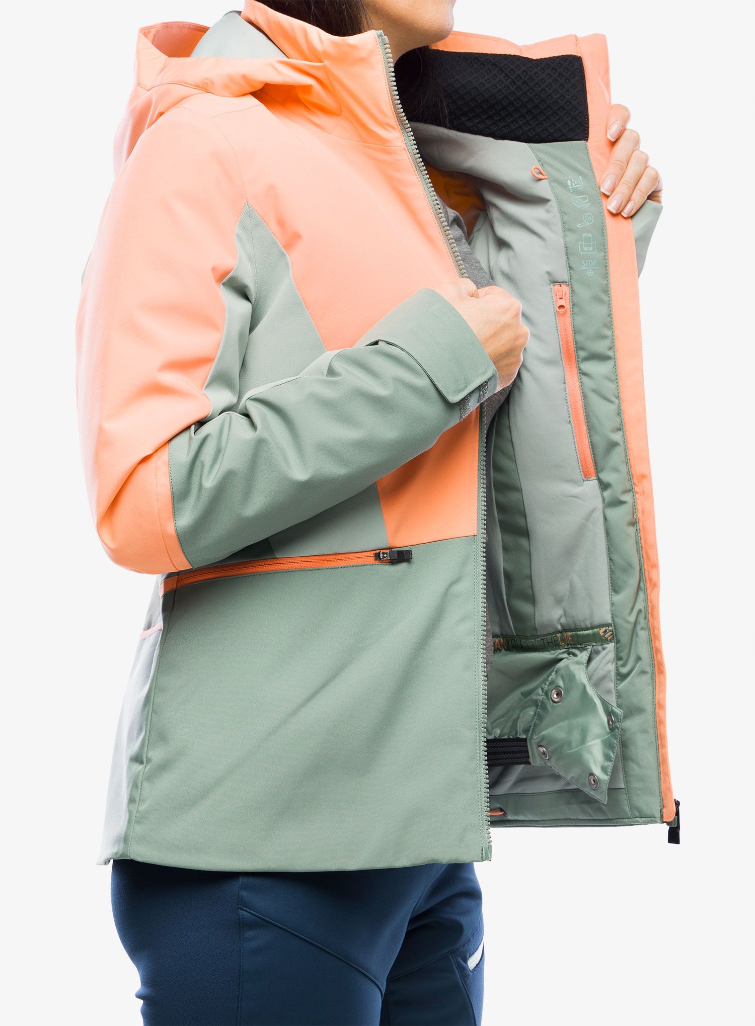 Ženska smučarska jakna Ziener Taimi - vibrant peach