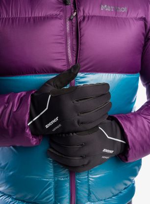Softshell rokavice Ziener Ultimo PR - black