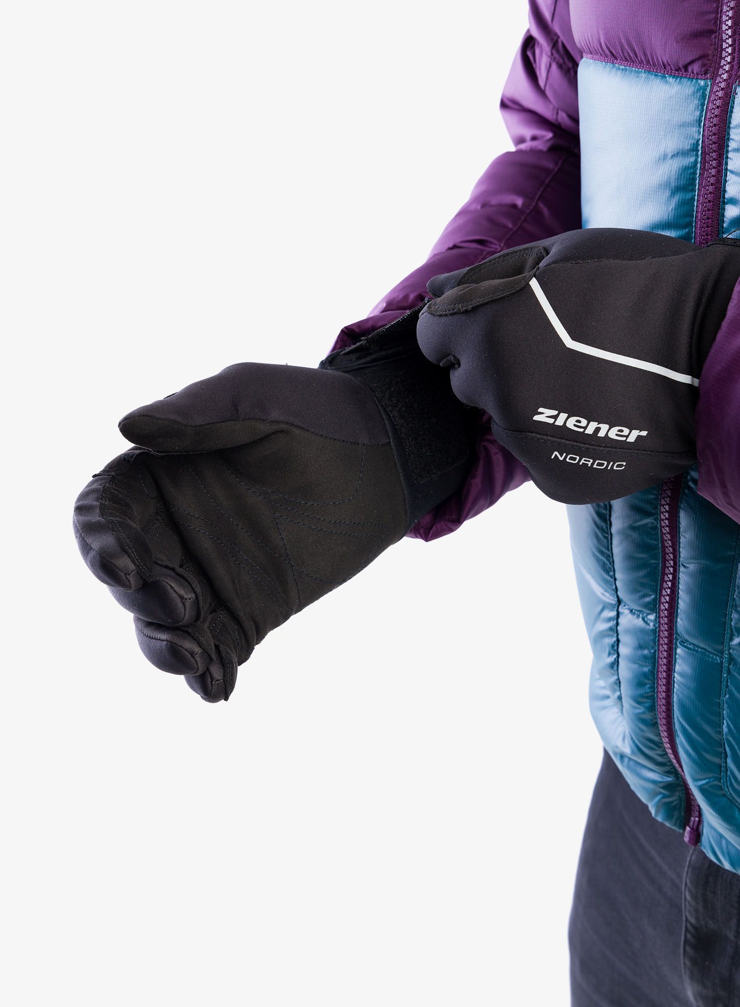 Softshell rokavice Ziener Ultimo PR - black