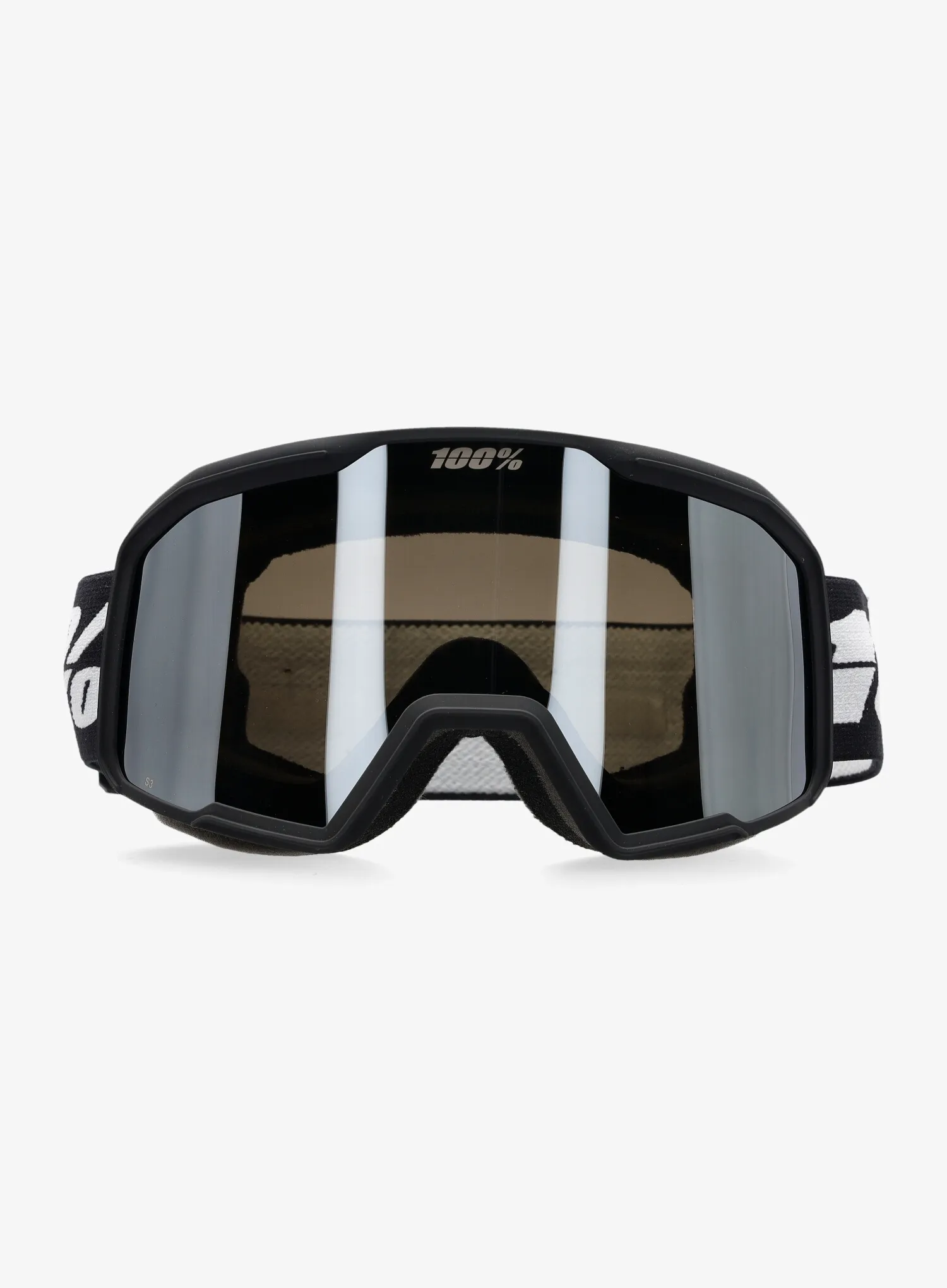 Smučarska očala 100% Valnor - black/mirror silver lens