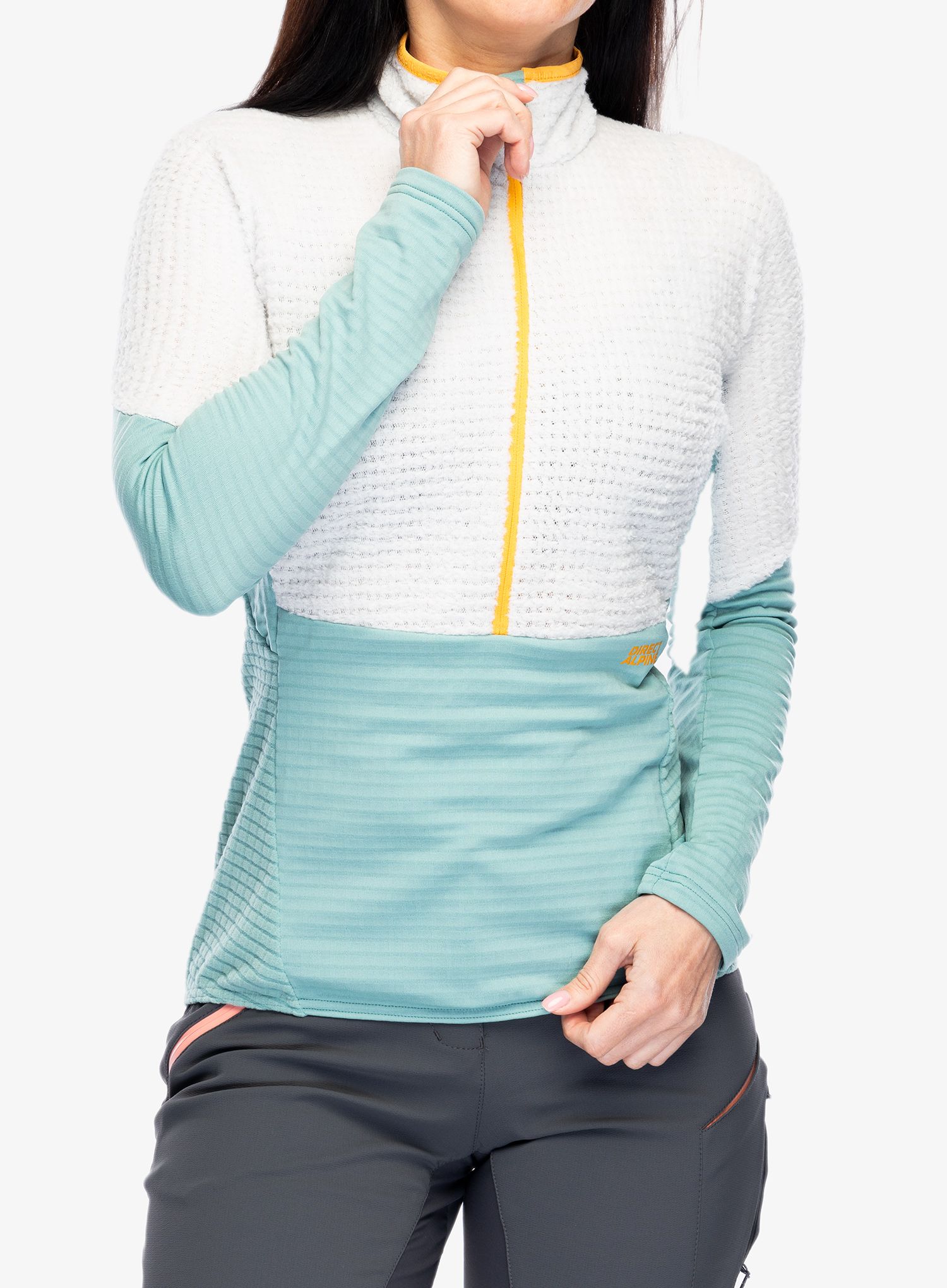 Ženska jopica z zadrgo Direct Alpine Aura Lady - grey/arctic