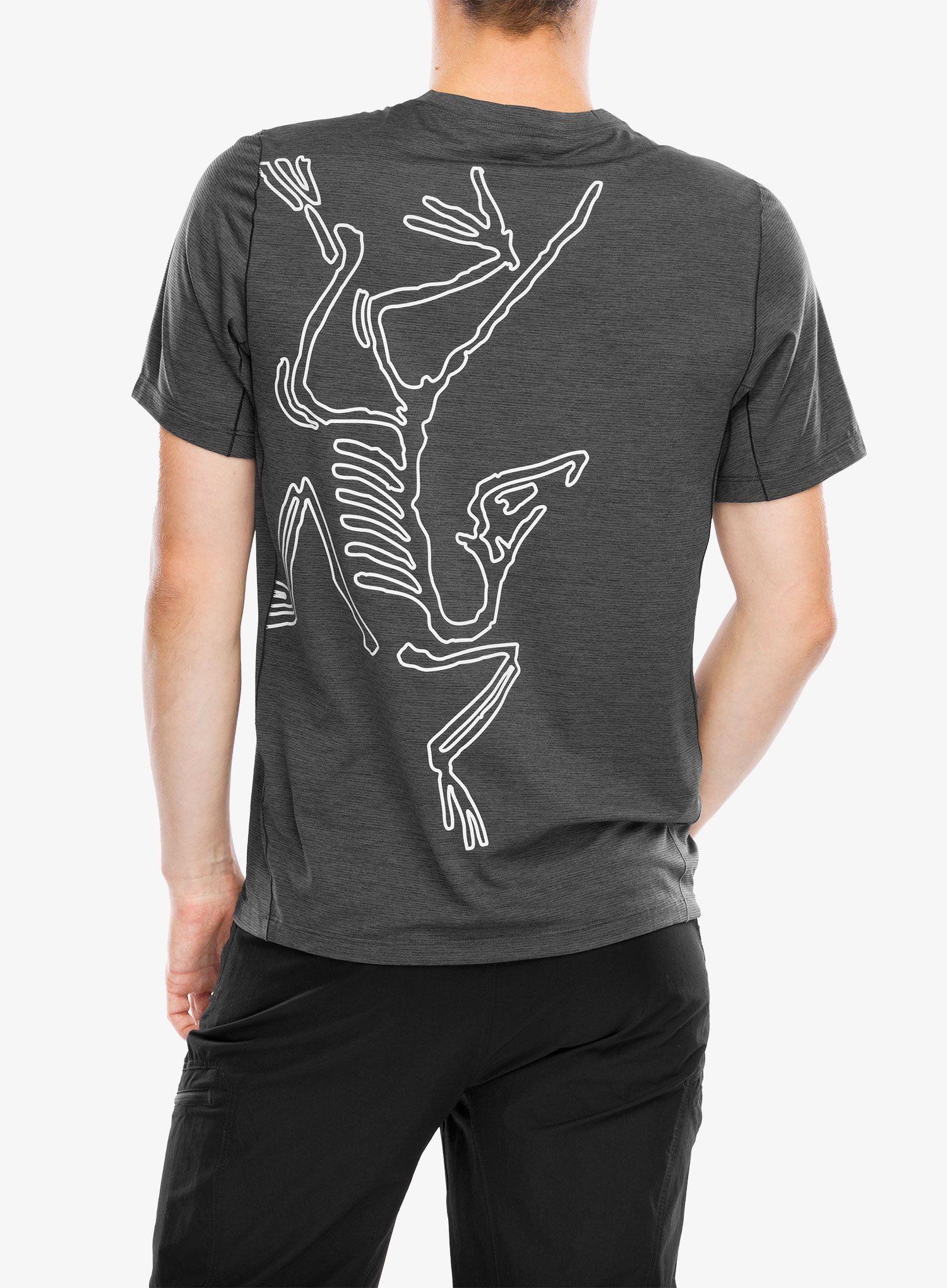 Tekaška majica Arcteryx Cormac ArcBird Logo SS - black heather