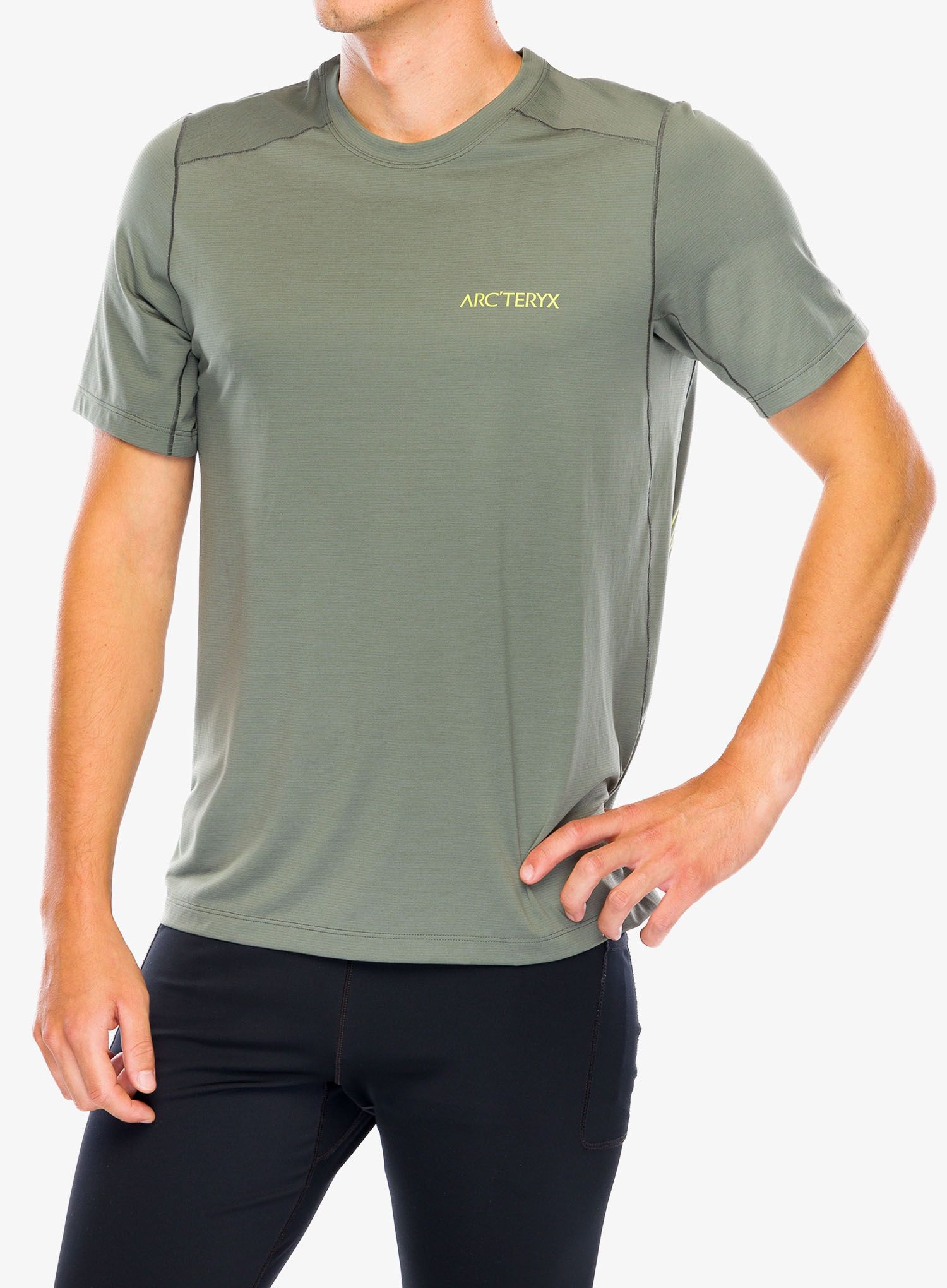 Tekaška majica Arcteryx Cormac ArcBird Logo SS - forage heather II