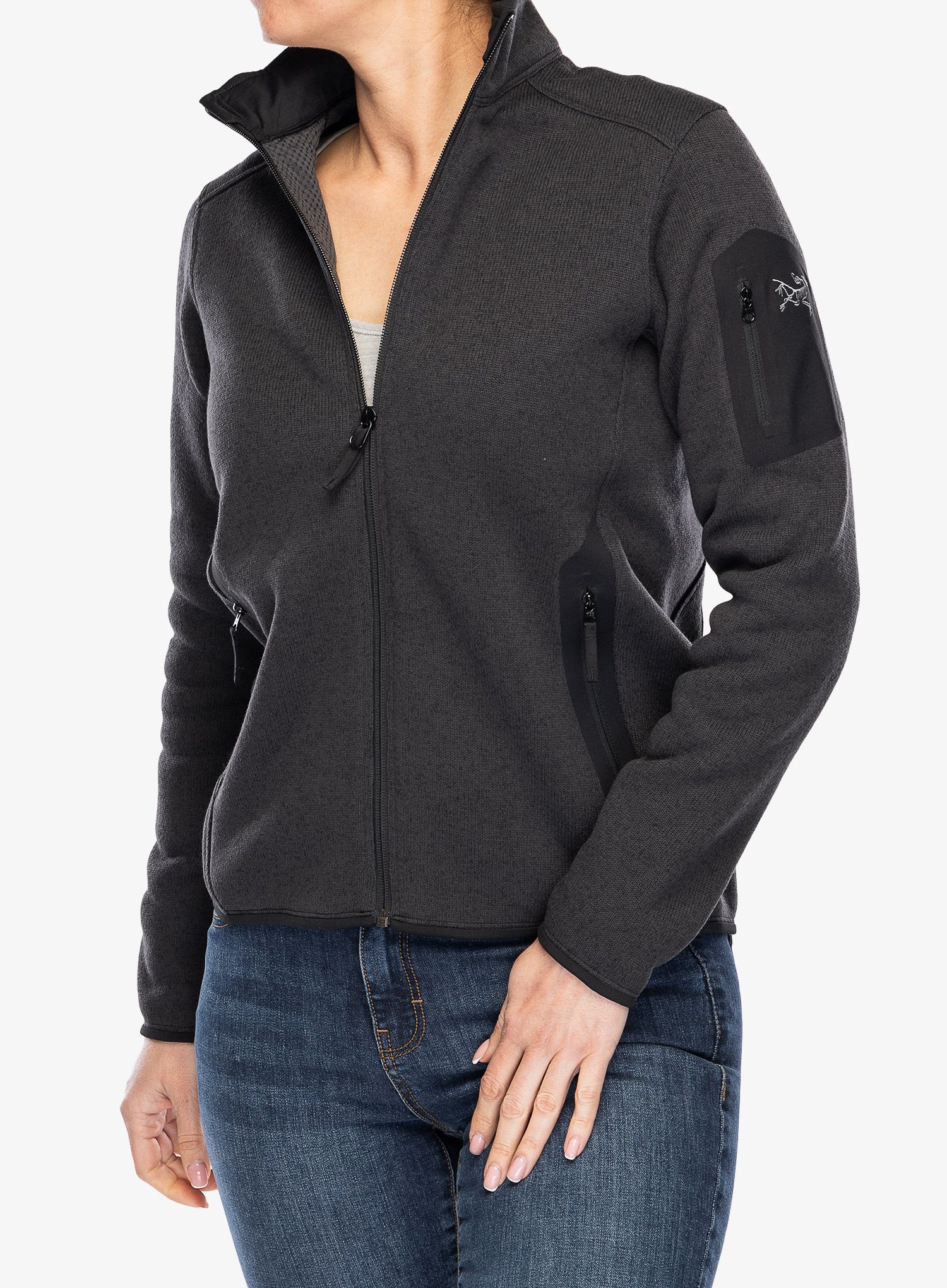 Ženski flis Arcteryx Covert Cardigan - black heather II