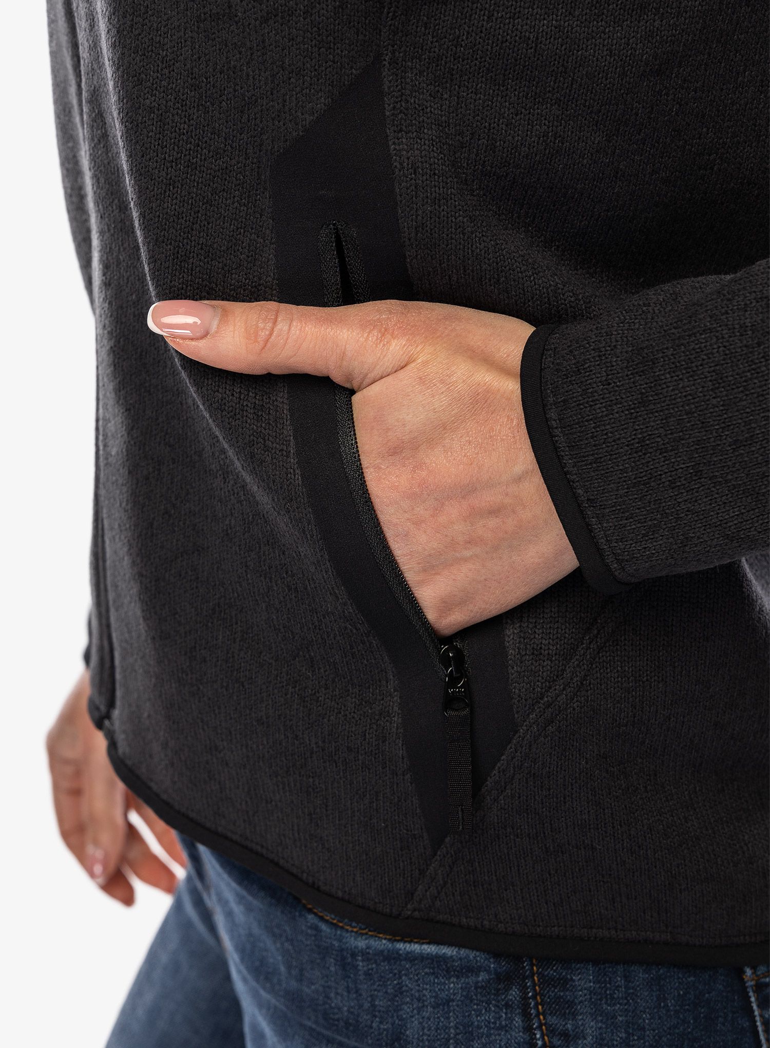Ženski flis Arcteryx Covert Cardigan - black heather II