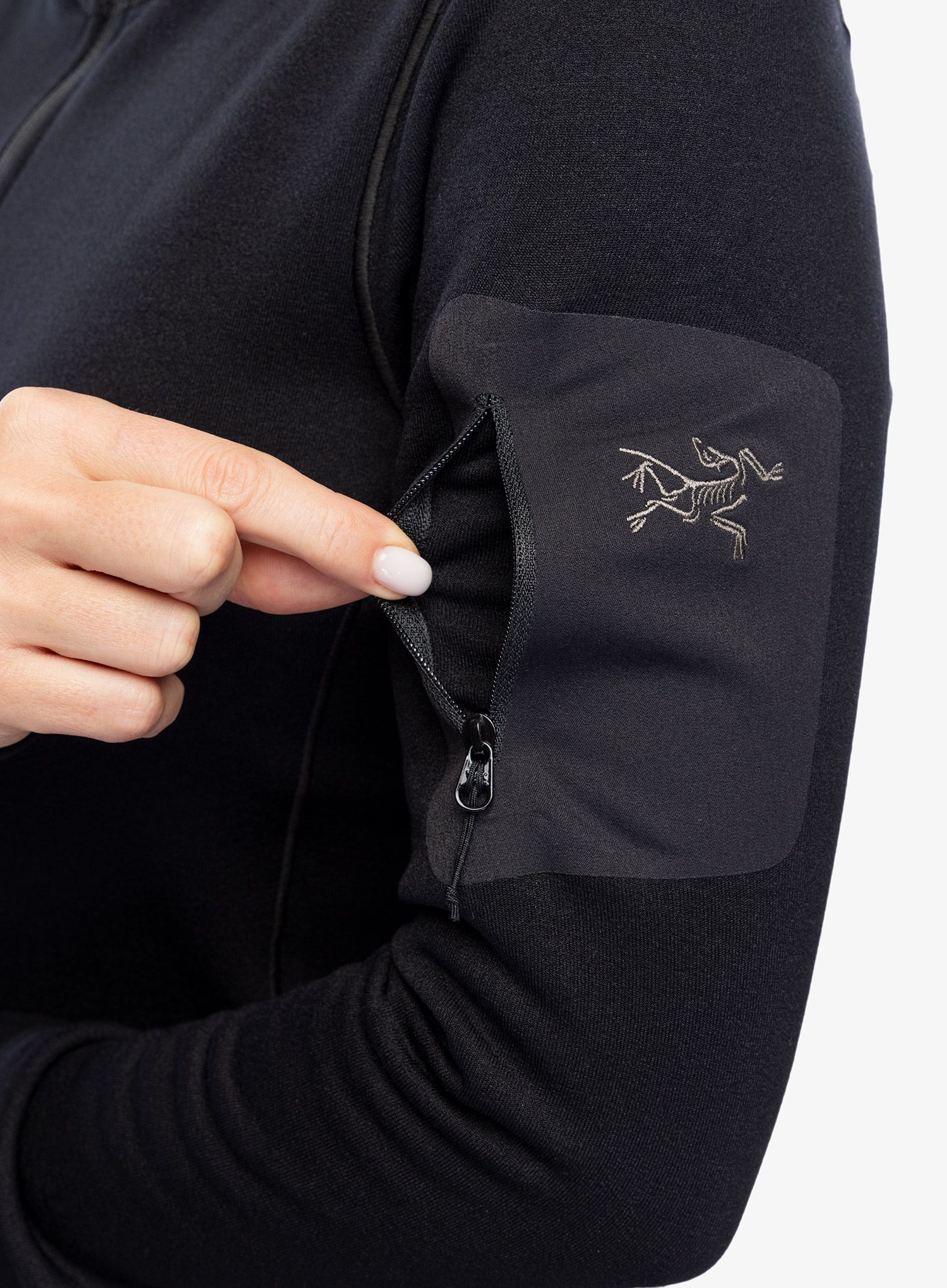 Ženska termo flis jopa Arcteryx Kyanite Baselayer Zip Neck - black