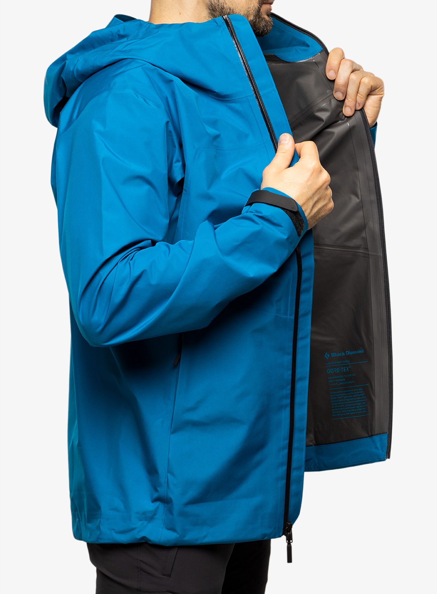 Nepremočljiva jakna Black Diamond Liquid Point Shell - kingfisher