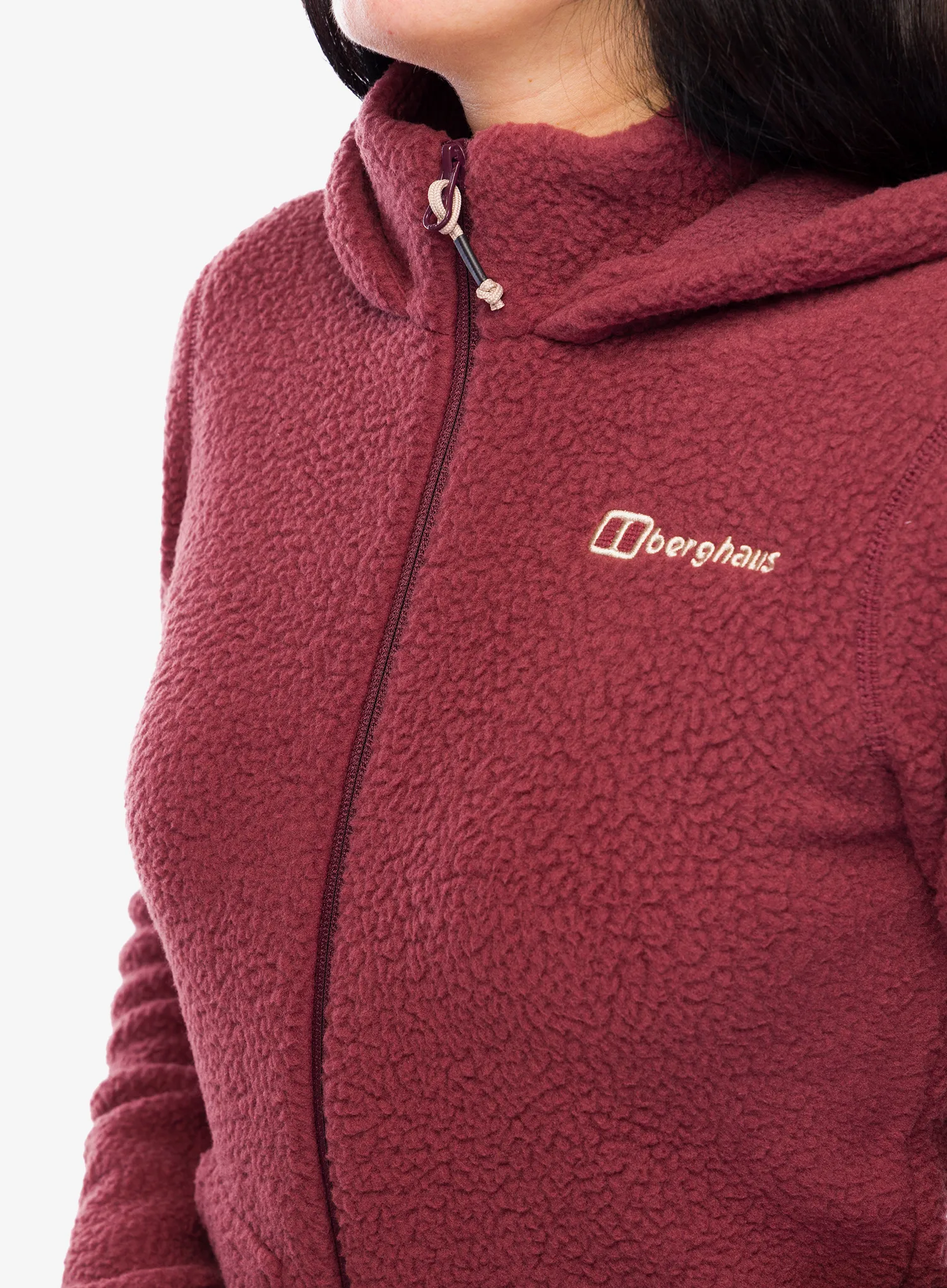 Ženski flis Berghaus Darria FZ Hooded Jacket - garnet