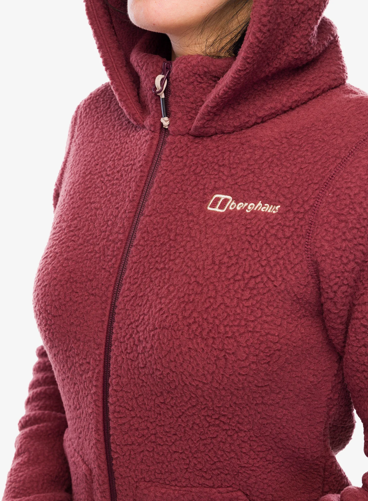 Ženski flis Berghaus Darria FZ Hooded Jacket - garnet