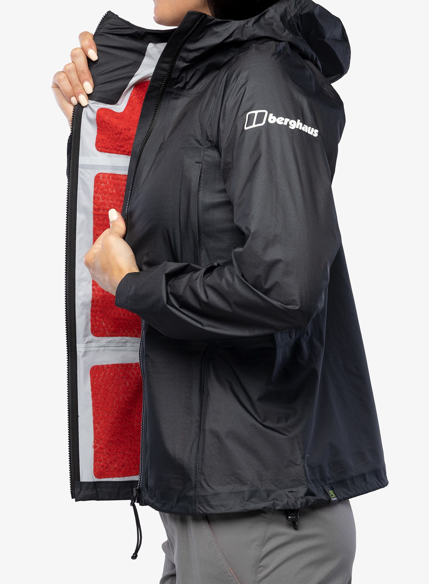 Ženska nepremočljiva jakna Berghaus MTN Guide Hyper Alpha Jacket - black/black