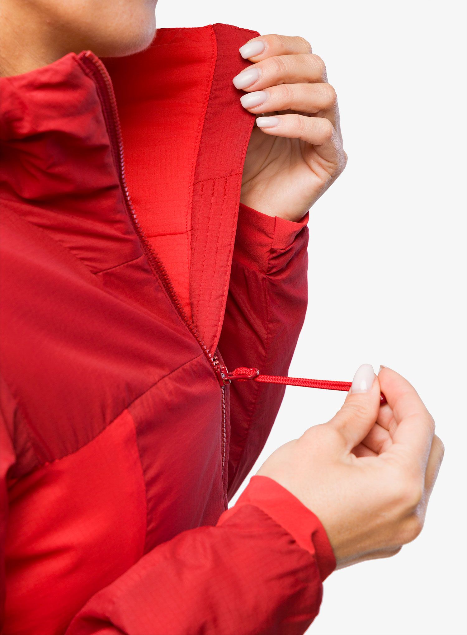 Ženska sintetična jakna Berghaus MTN Seeker MW Synthetic Hoody - red dahlia/haute red