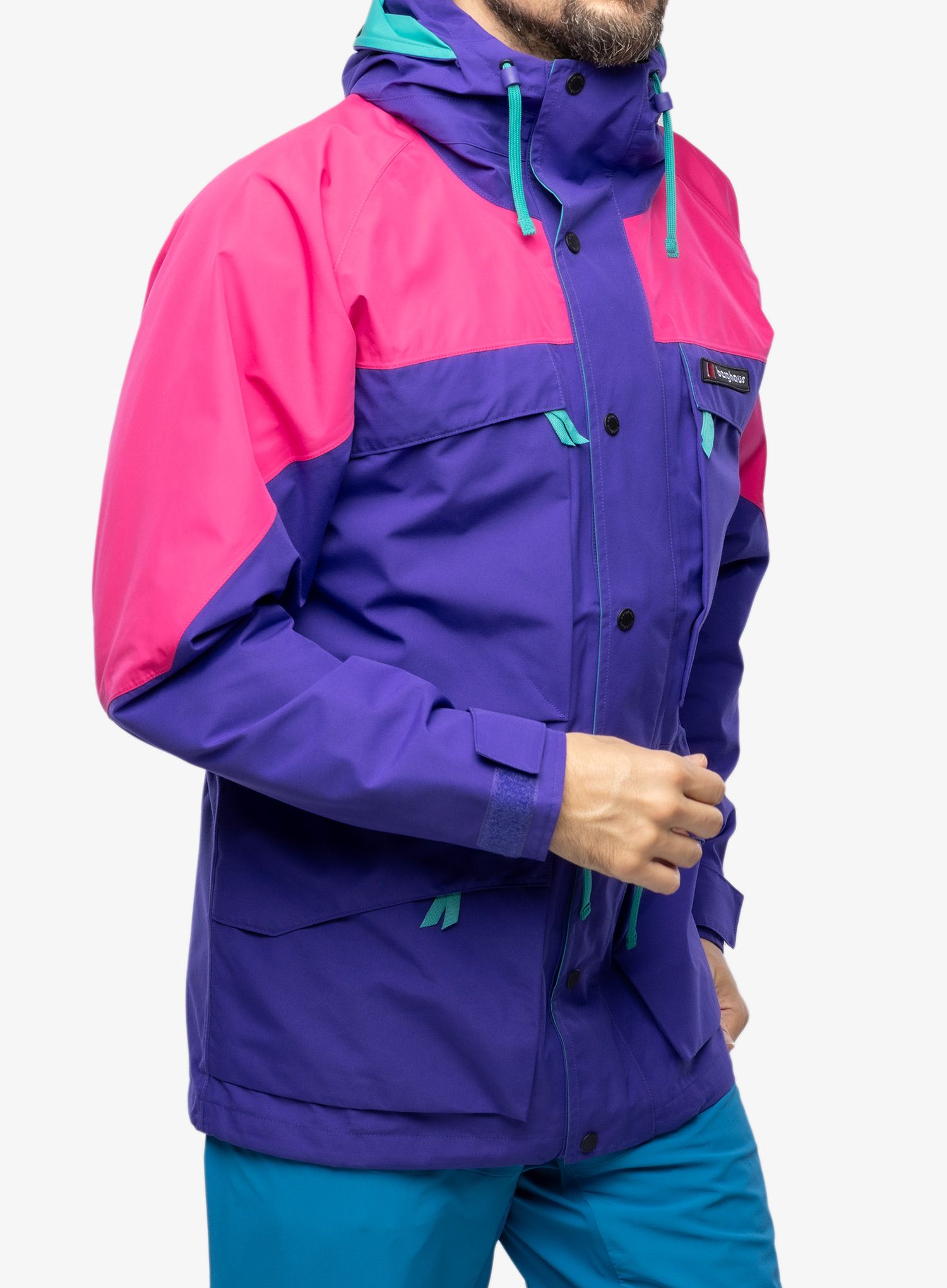 Nepremočljiva jakna Berghaus Mera Peak 2000 Jacket - liberty/fiery fuschia/tealcove
