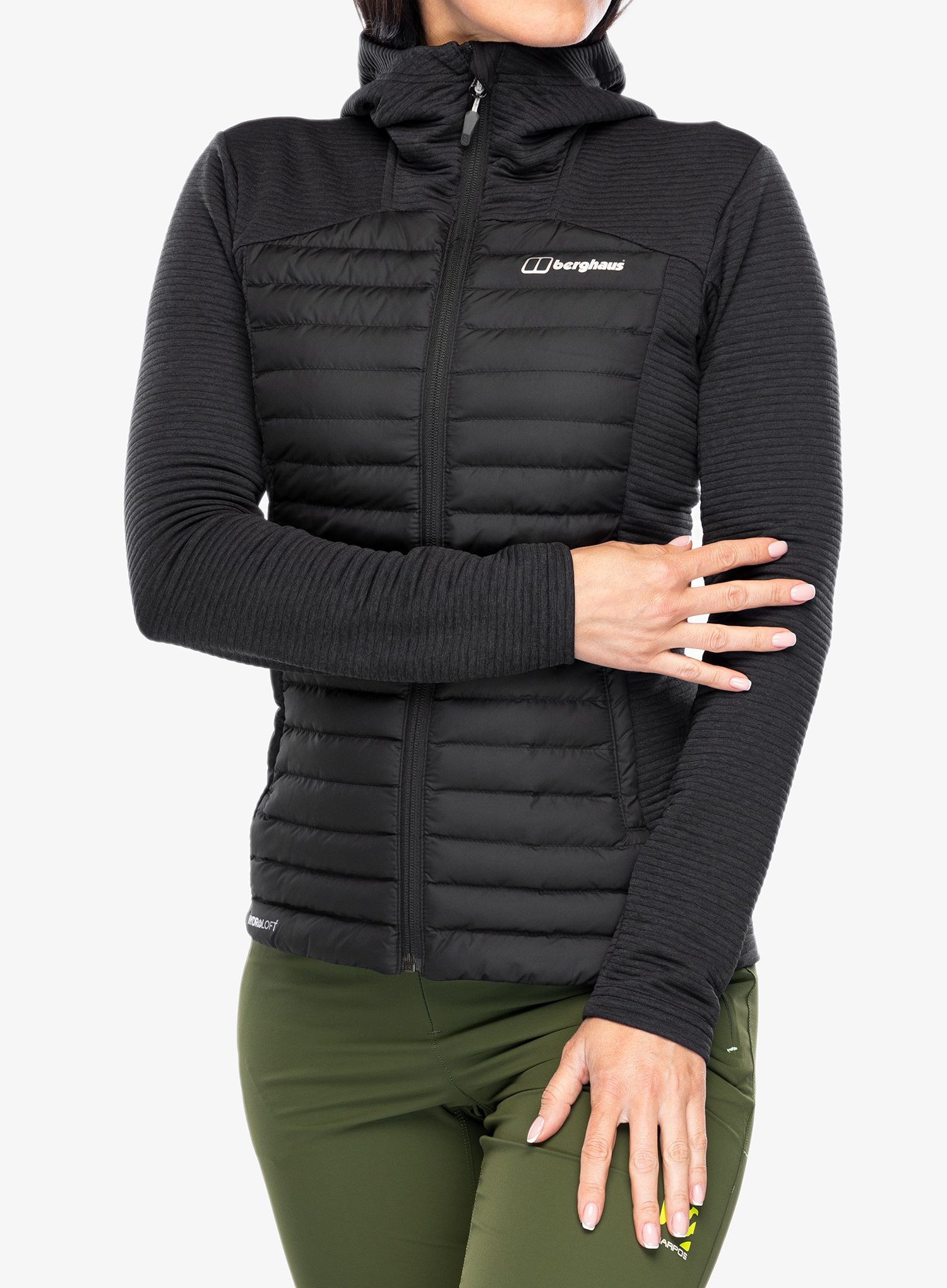 Ženska hibridna jakna Berghaus Nula Hybrid Jacket - black/black