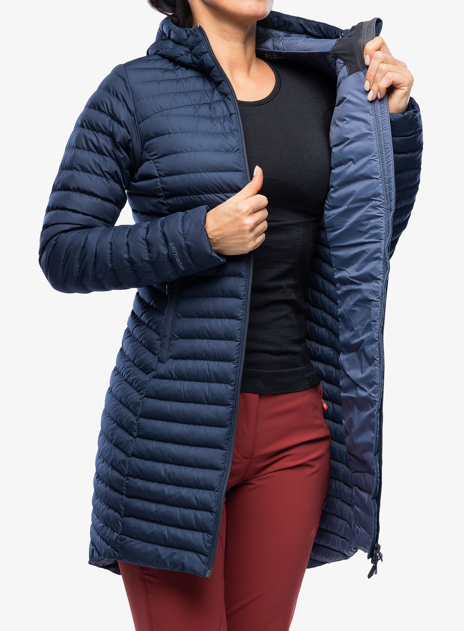 Ženski plašč Berghaus Nula Micro Long Jacket - dusk