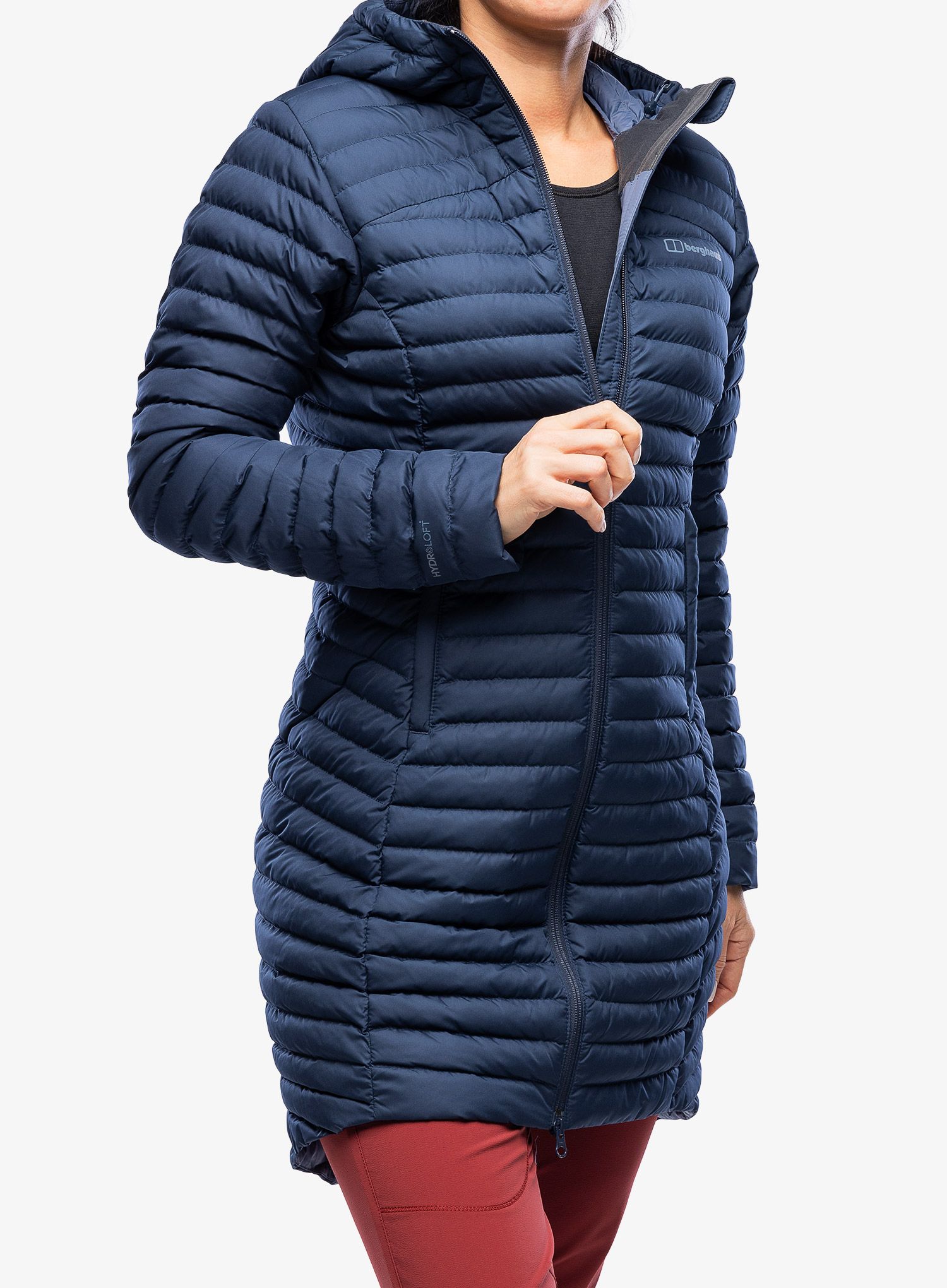 Ženski plašč Berghaus Nula Micro Long Jacket - dusk
